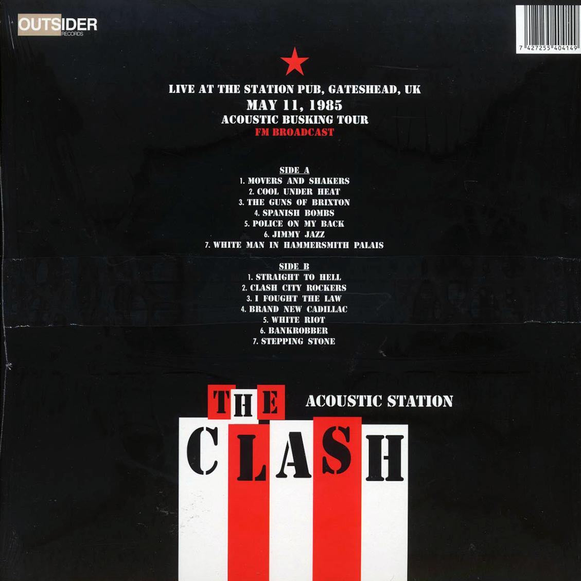 The Clash - Acoustic Station: Live At The Station Pub, Gateshead, UK, May 11, 1985 (red vinyl) - Vinyl LP, LP