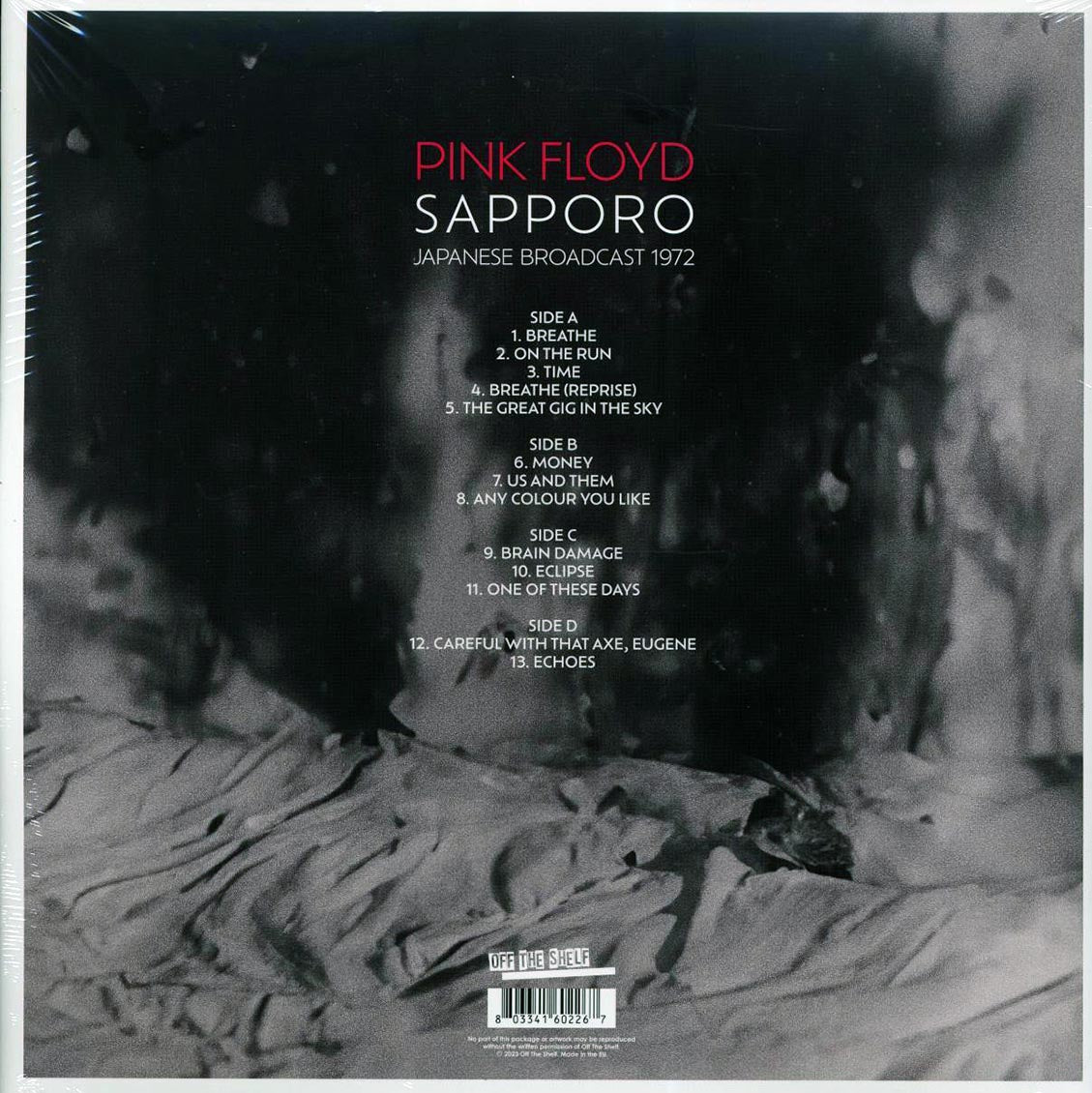 Pink Floyd - Sapparo: Japanese Broadcast 1972 (ltd. ed.) (2xLP) (clear vinyl) - Vinyl LP, LP