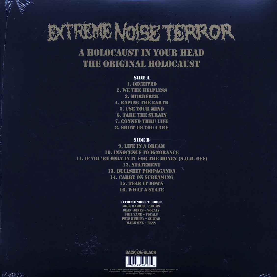 Extreme Noise Terror - A Holocaust In Your Head: The Original Holocaust (ltd. ed.) (gold vinyl) - Vinyl LP, LP
