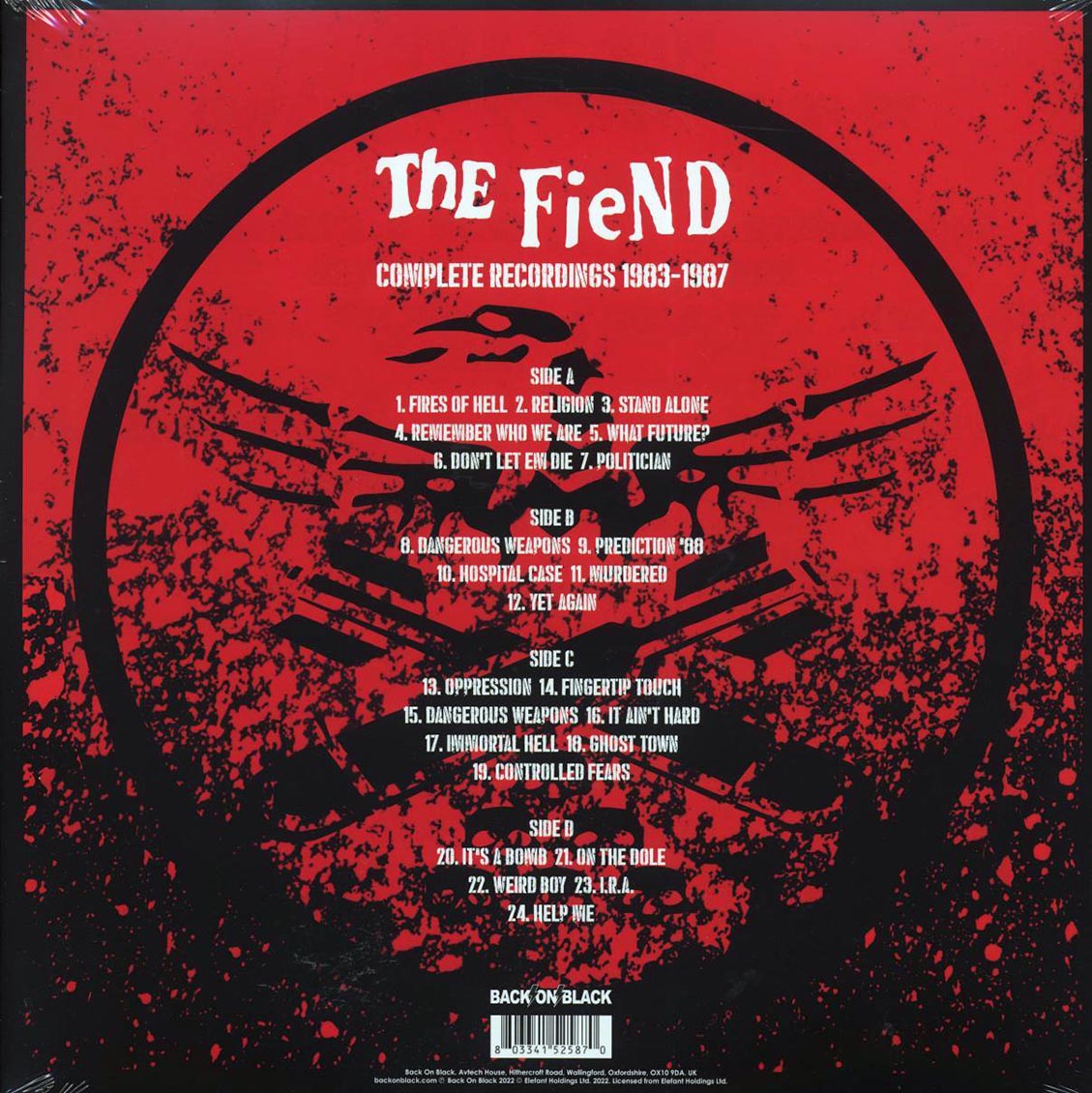 The Fiend - Complete Recordings 83-87 (ltd. ed.) (2xLP) (red vinyl) - Vinyl LP, LP