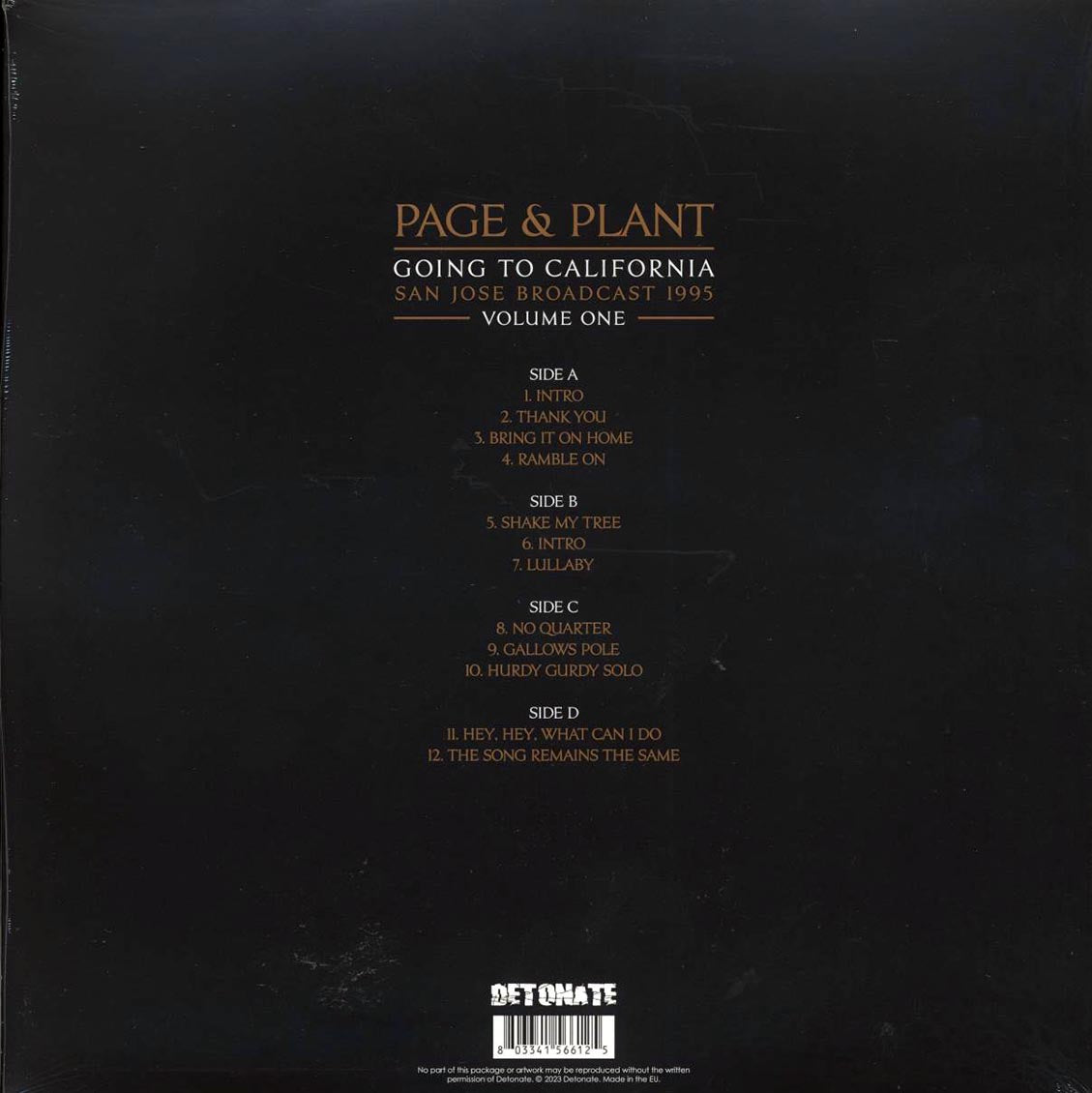 Jimmy Page, Robert Plant - Page & Plant Going To California Volume 1: San Jose Broadcast 1995 (ltd. ed.) (2xLP) (red vinyl) - Vinyl LP, LP