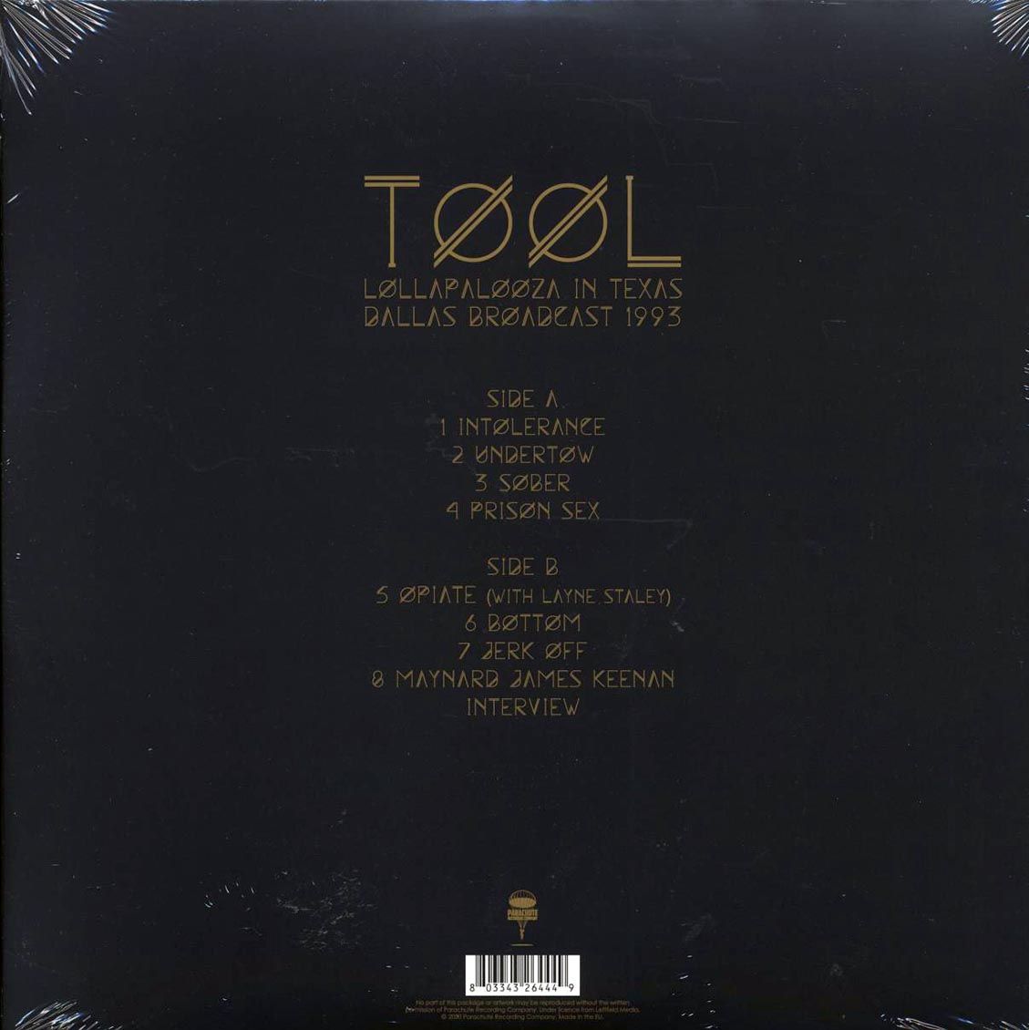 Tool - Lollapalooza In Texas: Dallas Broadcast 1993 - Vinyl LP, LP