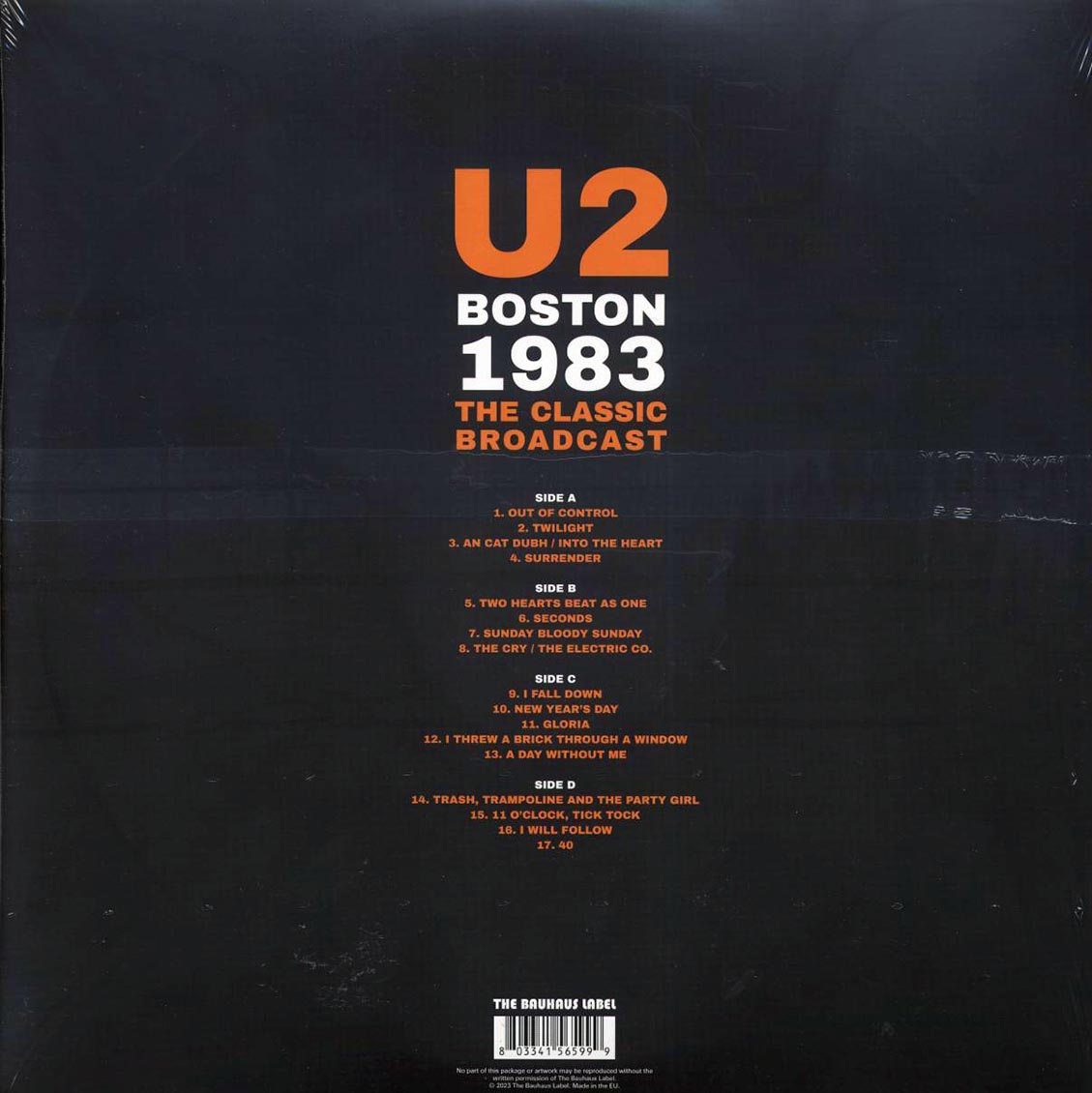 U2 - Boston 1983: The Classic Broadcast (ltd. ed.) (2xLP) (clear vinyl) - Vinyl LP, LP