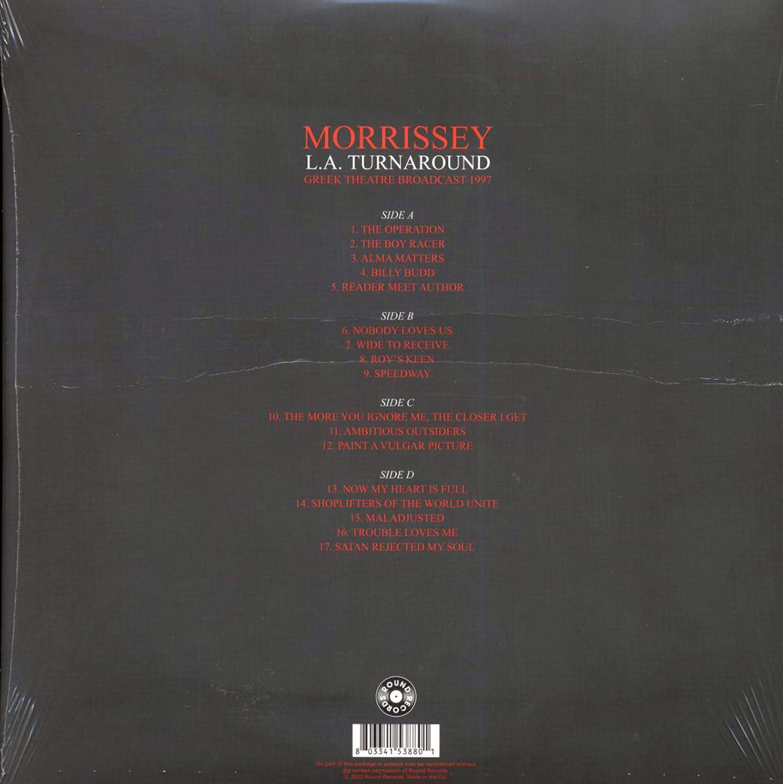 Morrissey - LA Turnaround: Greek Theatre Broadcast 1997 (2xLP) - Vinyl LP, LP