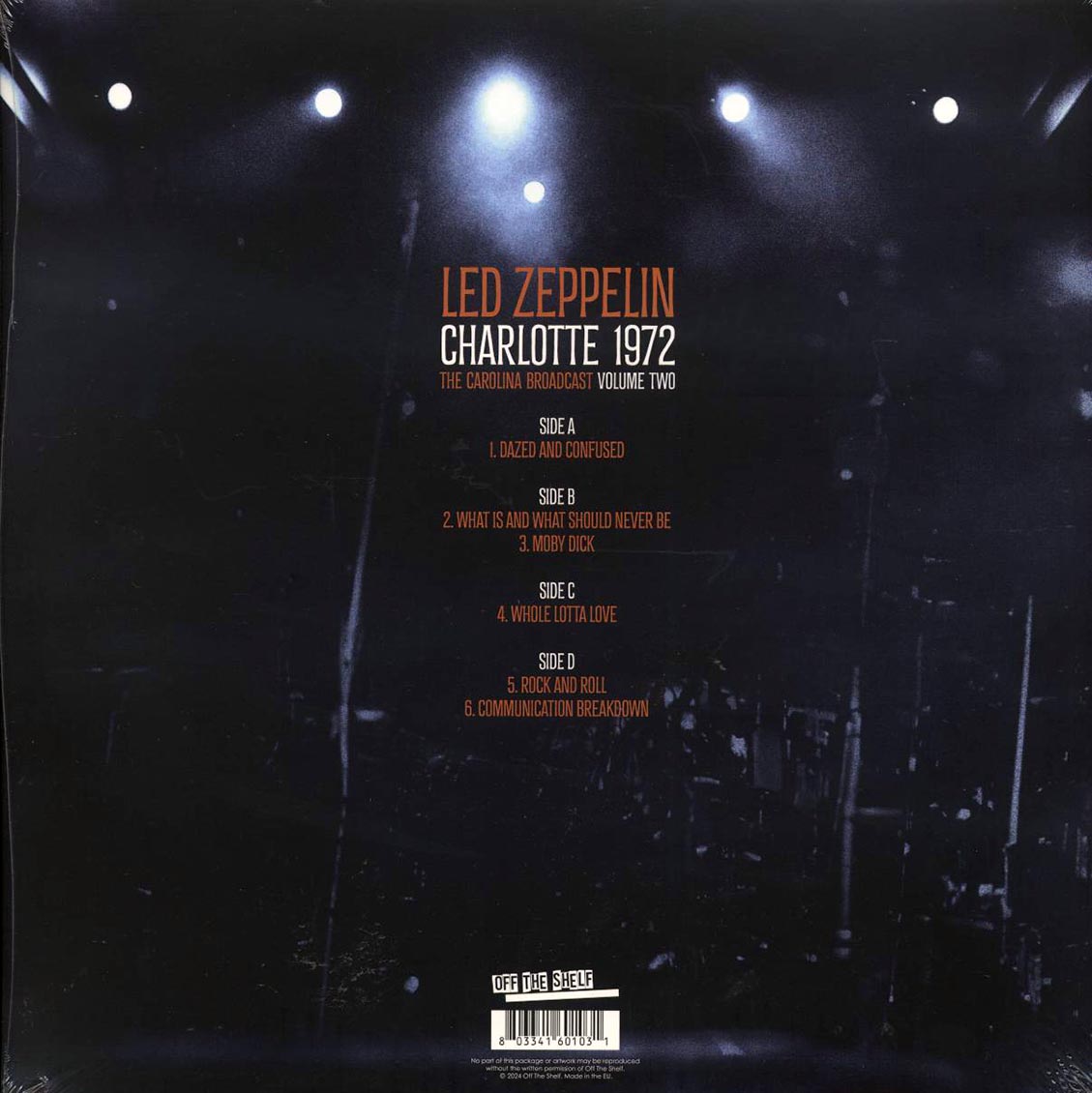 Led Zeppelin - Charlotte 1972 Volume 2: The Carolina Broadcast (ltd. ed.) (2xLP) (white vinyl) - Vinyl LP, LP