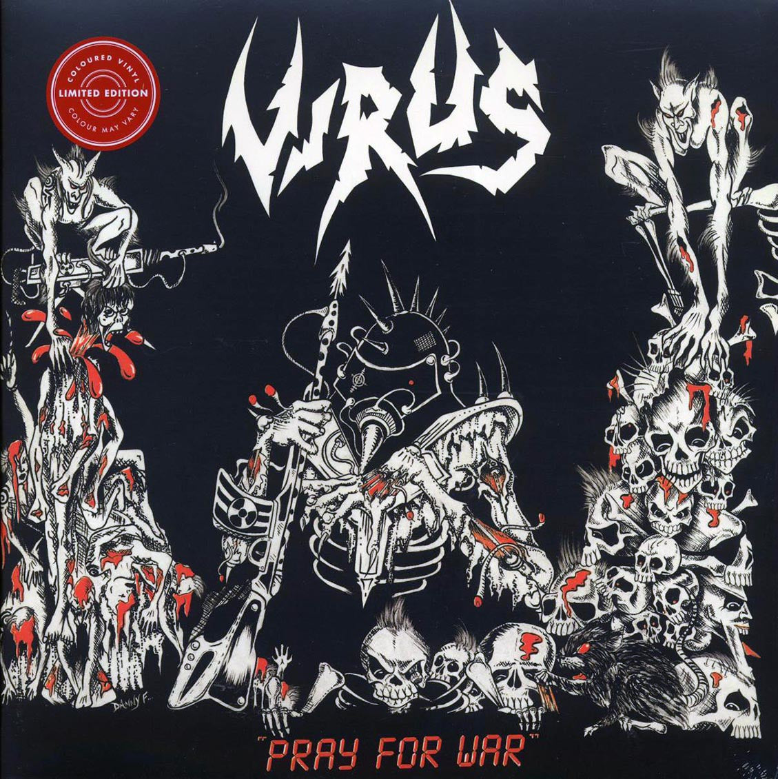 Virus - Pray For War (ltd. ed.) (white/red splatter vinyl) - Vinyl LP