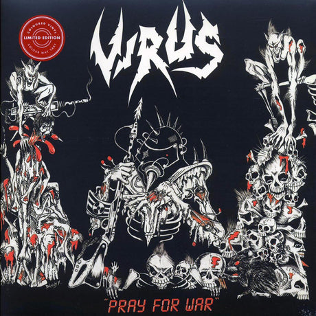 Virus - Pray For War (ltd. ed.) (white/red splatter vinyl) - Vinyl LP, LP