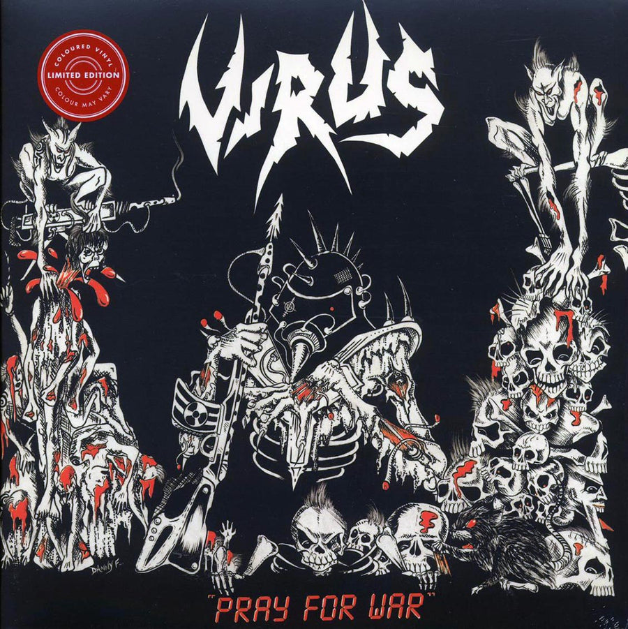 Virus - Pray For War (ltd. ed.) (white/red splatter vinyl) - Vinyl LP, LP