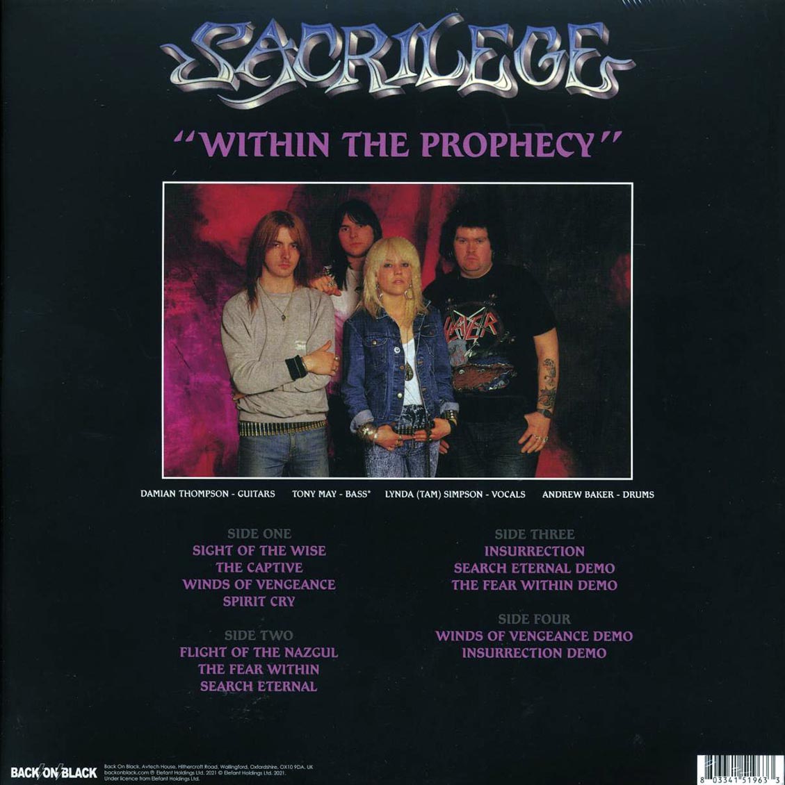Sacrilege - Within The Prophecy (ltd. ed.) (2xLP) (clear/purple splatter vinyl) - Vinyl LP, LP