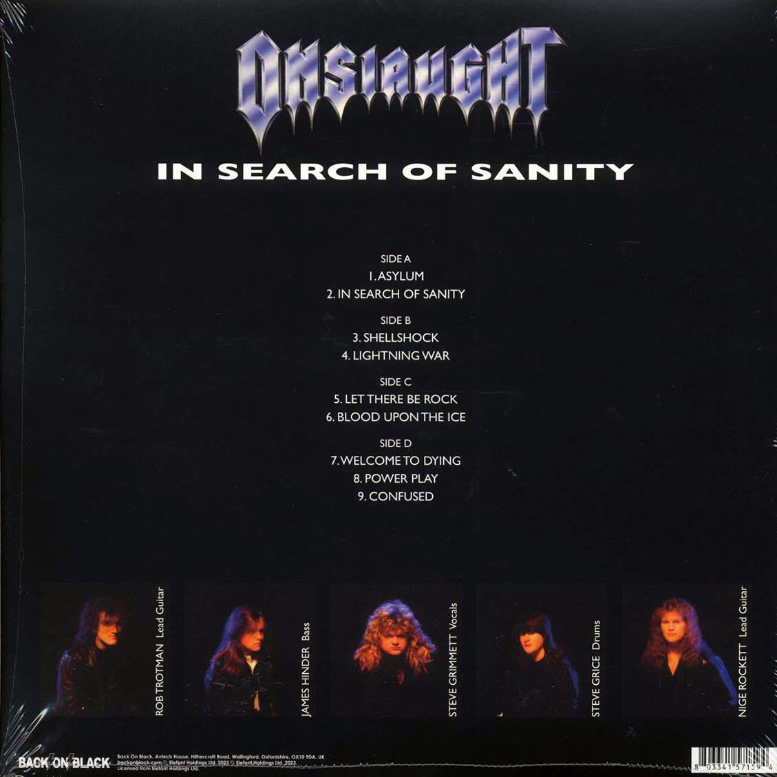 Onslaught - In Search Of Sanity (ltd. ed.) (2xLP) (grey/black splatter vinyl) - Vinyl LP, LP