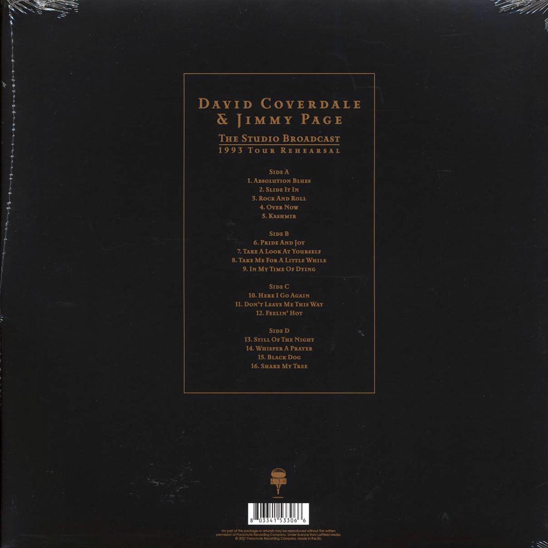 David Coverdale, Jimmy Page - 1993 Tour Rehearsal: The Studio Broadcast (2xLP) - Vinyl LP, LP