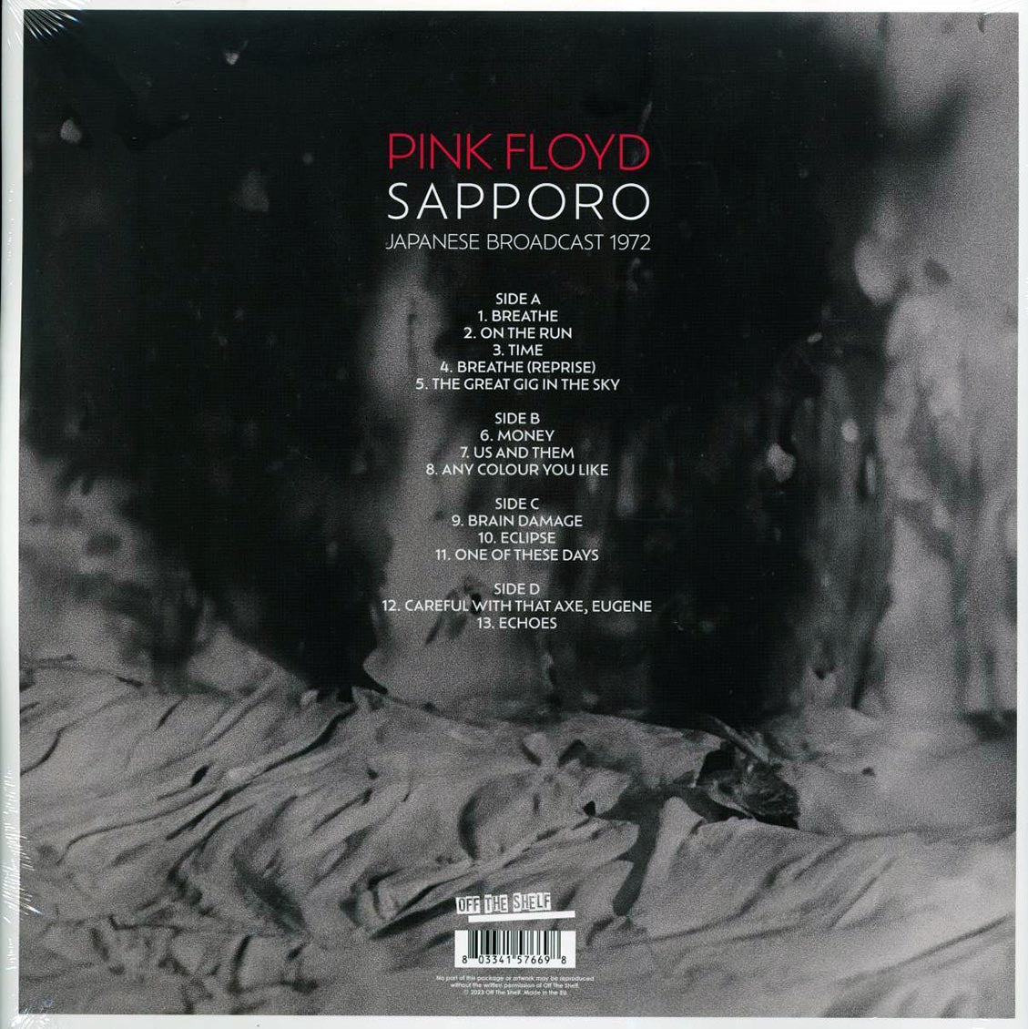 Pink Floyd - Sapparo: Japanese Broadcast 1972 (2xLP) - Vinyl LP, LP