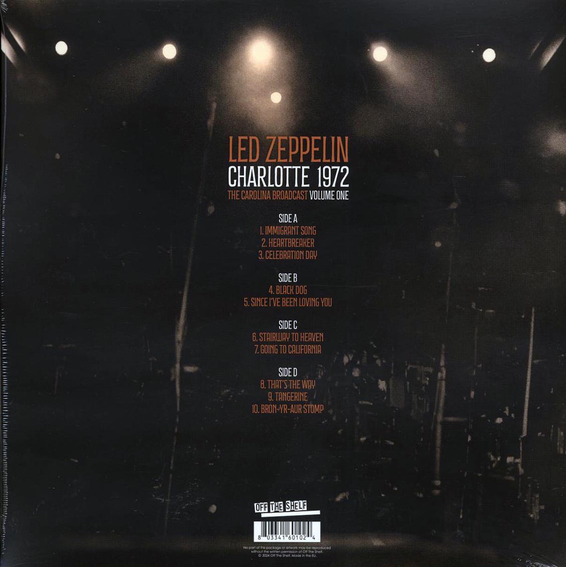 Led Zeppelin - Charlotte 1972 Volume 1: The Carolina Broadcast (ltd. ed.) (2xLP) (clear vinyl) - Vinyl LP, LP