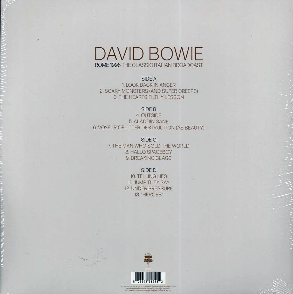 David Bowie - Rome 1996: The Classic Italian Broadcast (ltd. ed.) (2xLP) (clear vinyl) - Vinyl LP, LP