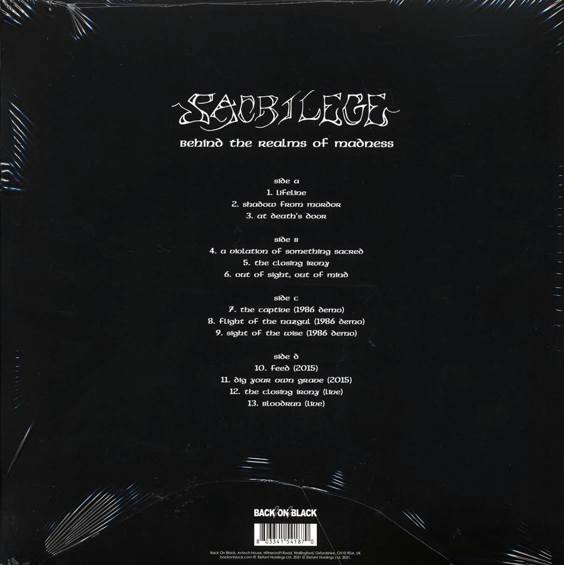Sacrilege - Behind The Realms Of Madness (ltd. ed.) (2xLP) (white/black splatter vinyl) - Vinyl LP, LP
