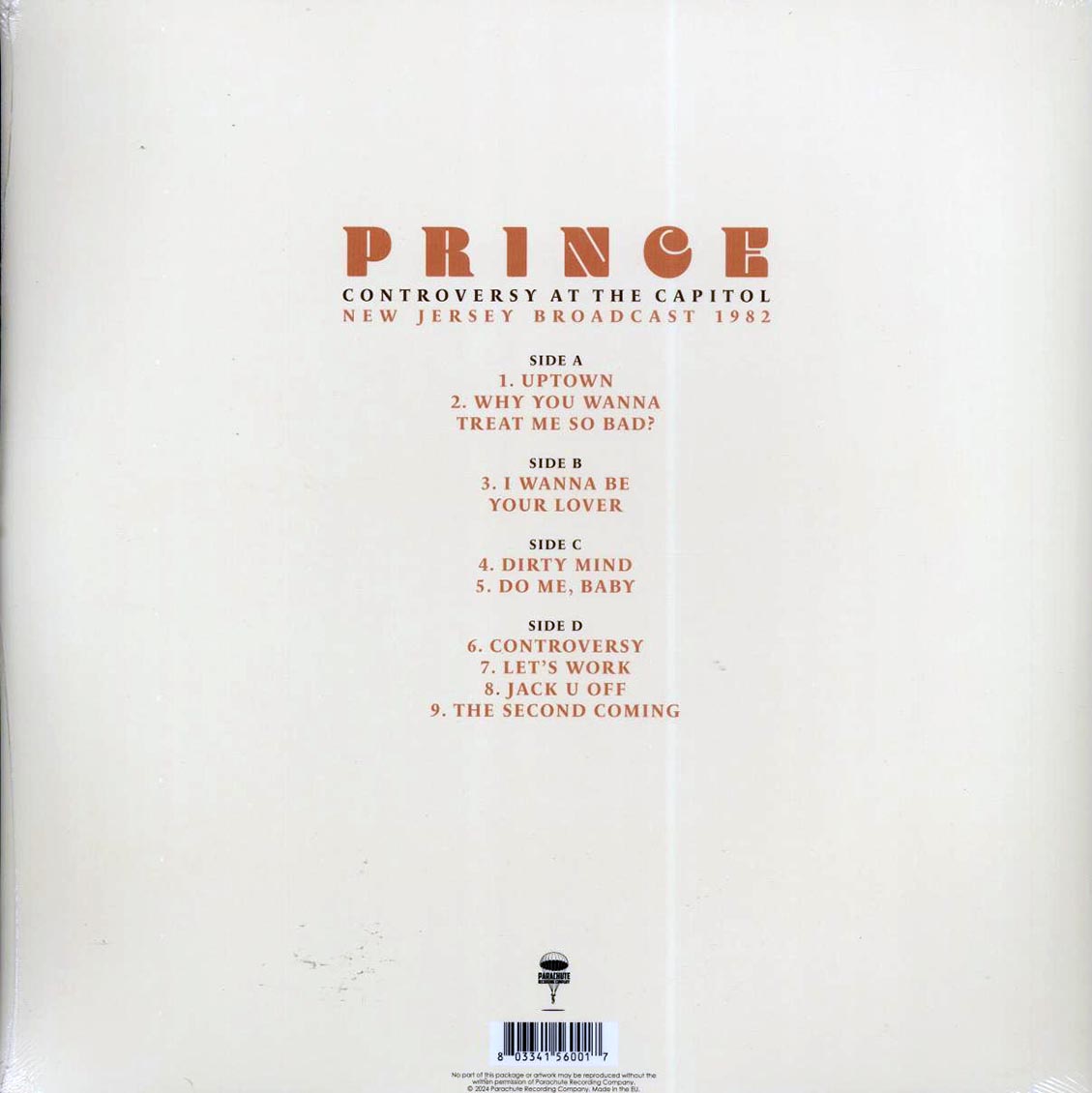 Prince - Controversy At The Capitol: New Jersey Broadcast 1982 (ltd. ed.) (2xLP) (clear vinyl) - Vinyl LP, LP