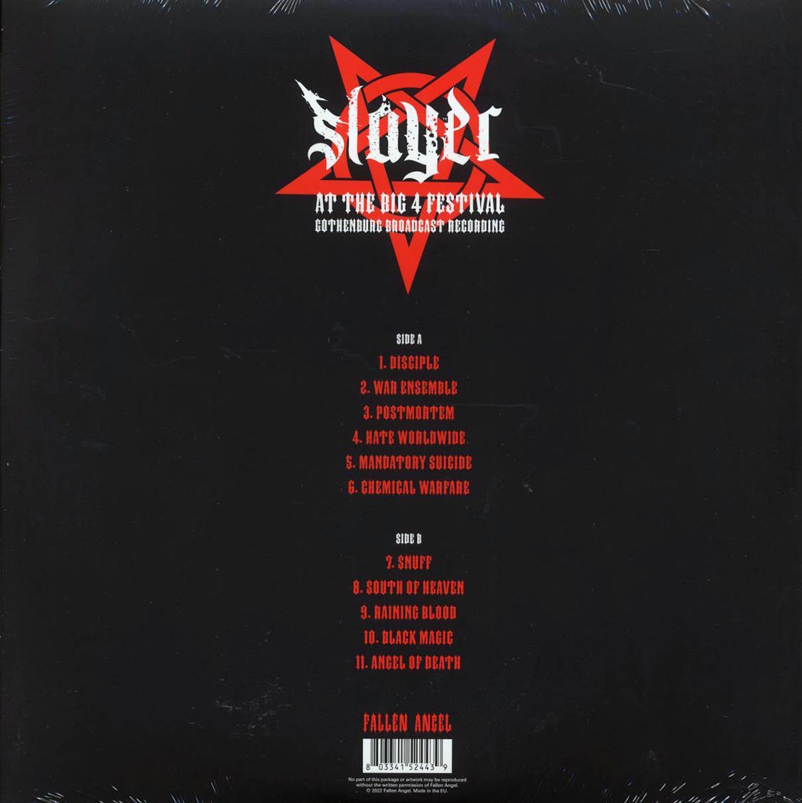 Slayer - At The Big 4 Festival: Gothenburg Broadcast Recording - Vinyl LP, LP