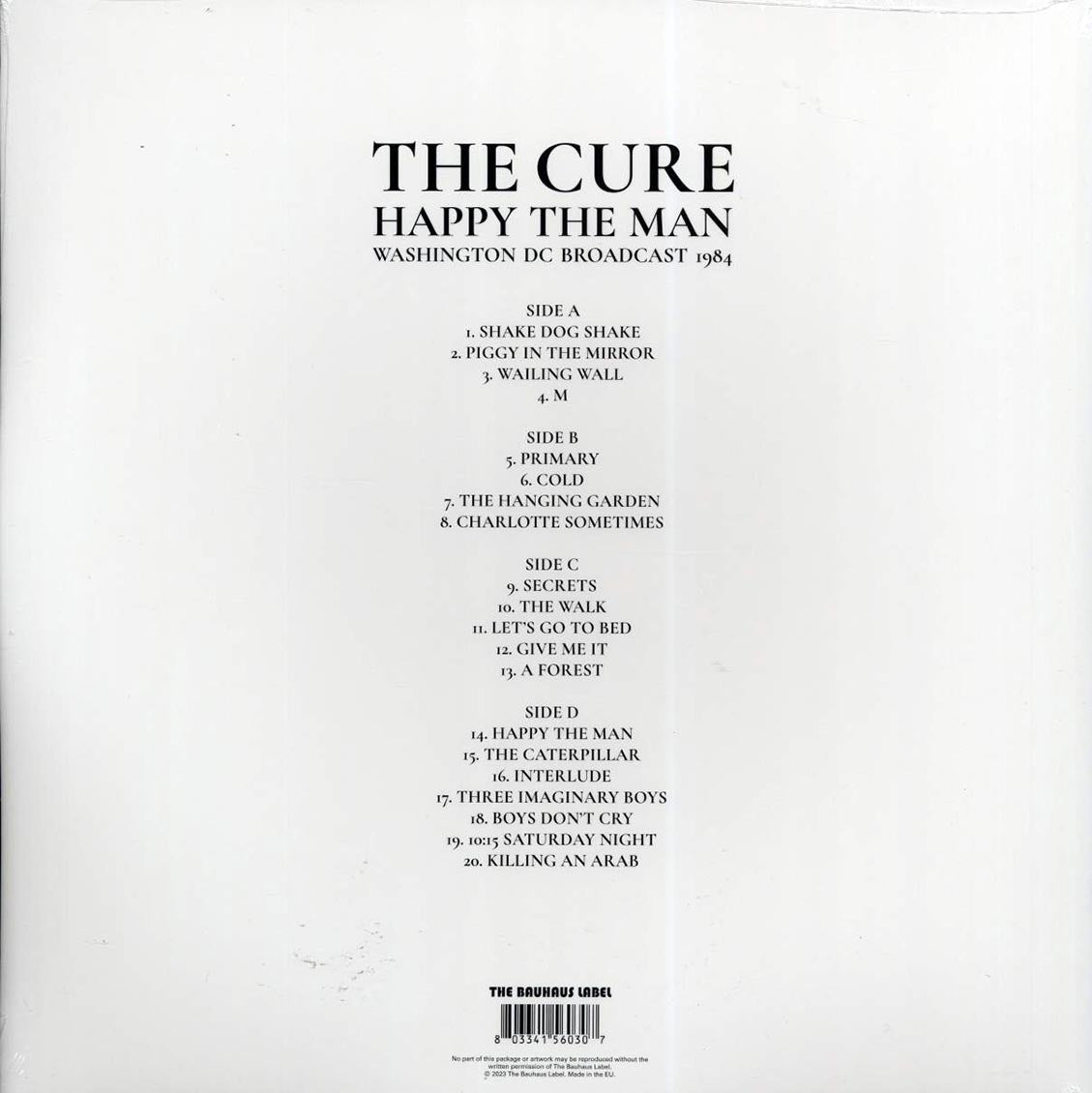 The Cure - Happy The Man: Washington DC Broadcast 1984 (ltd. ed.) (2xLP) (clear vinyl) - Vinyl LP, LP