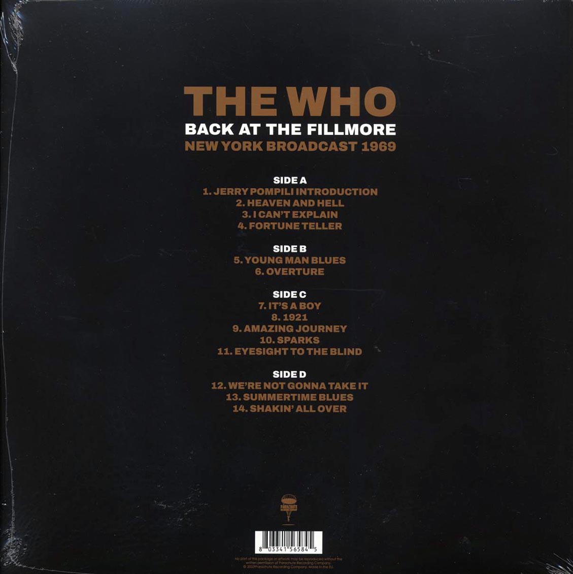 The Who - Back At The Fillmore: New York Broadcast 1969 (2xLP) - Vinyl LP, LP