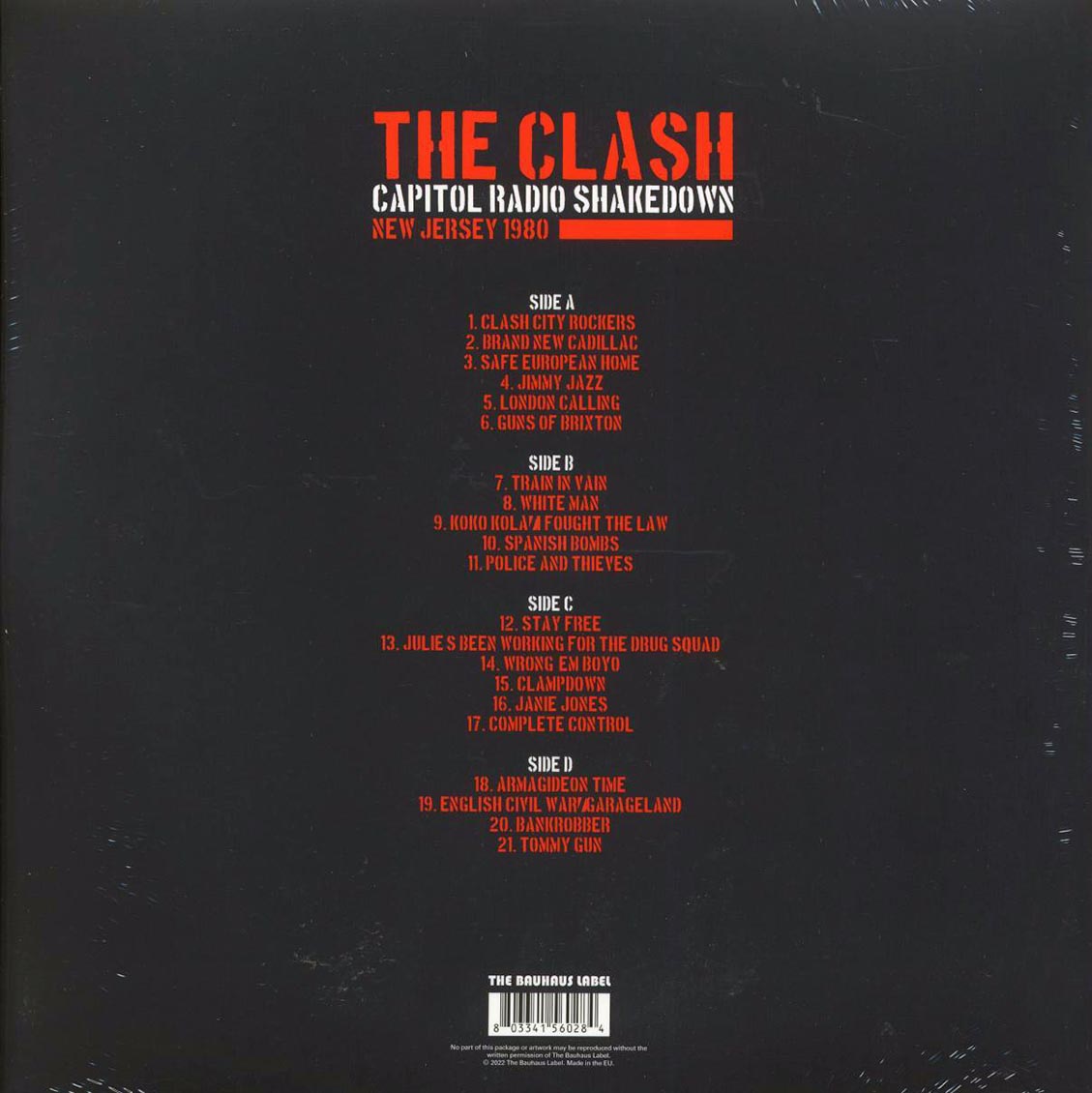The Clash - Capitol Radio Shakedown: New Jersey 1980 (ltd. ed.) (2xLP) (clear vinyl) - Vinyl LP, LP