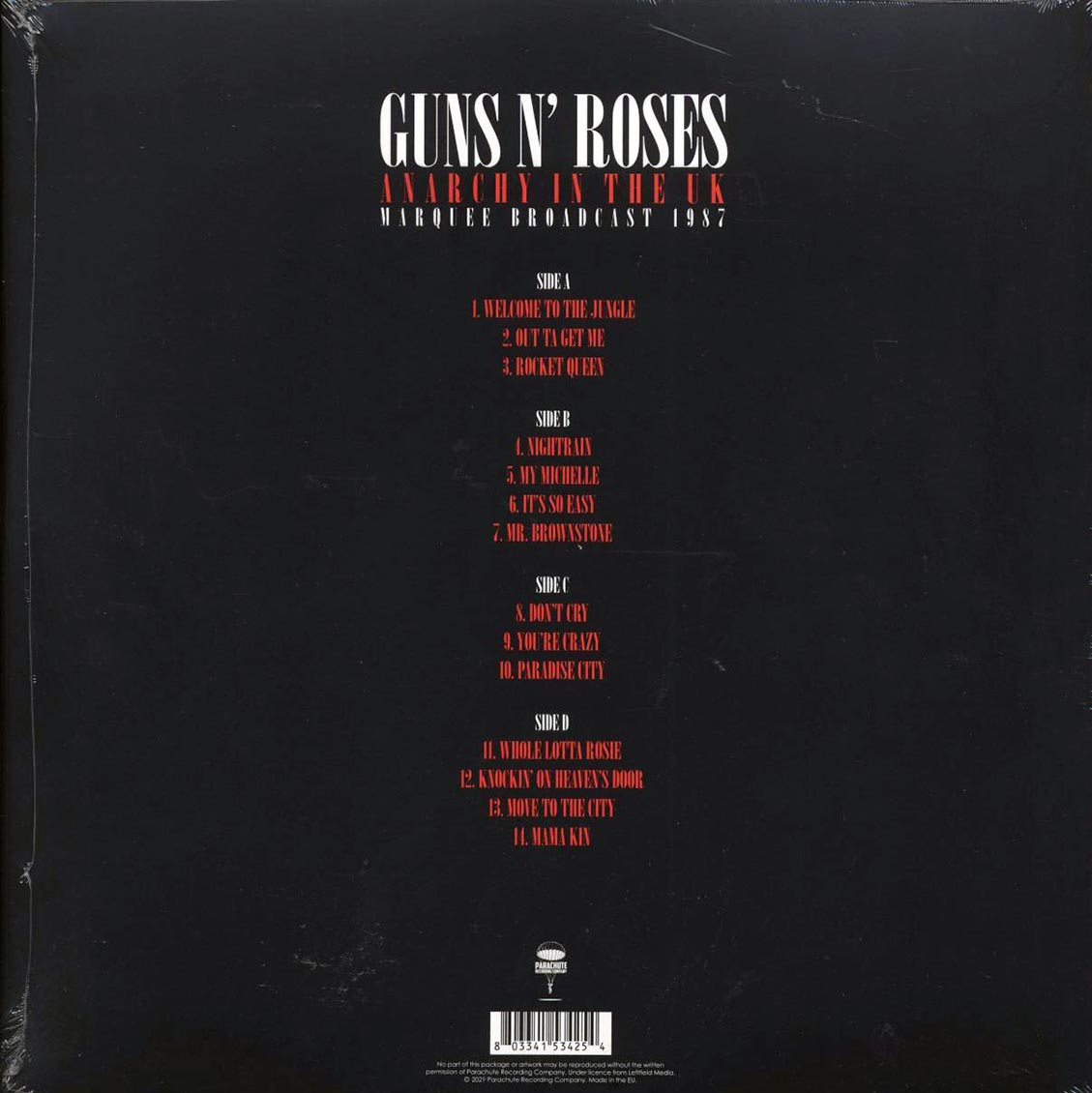 Guns N' Roses - Anarchy In The UK: Marquee Broadcast 1987 (ltd. ed.) (2xLP) (red vinyl) - Vinyl LP, LP
