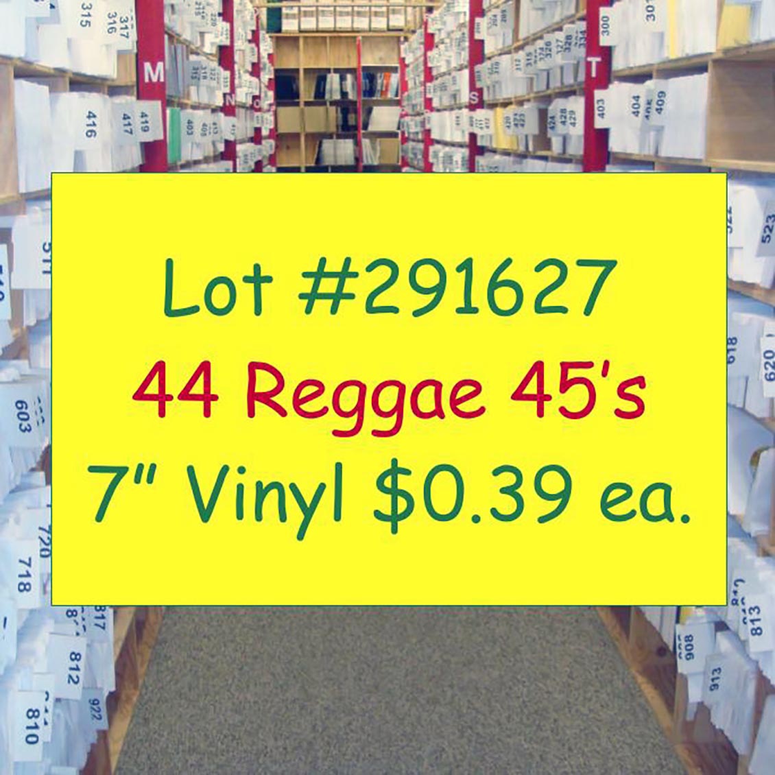 Sizzla, Prezident Brown, Luciano, Jahmali, Natty King, etc. - Lot #291627: Collection Of 44 7 Inch 45's (NEW) - 7"