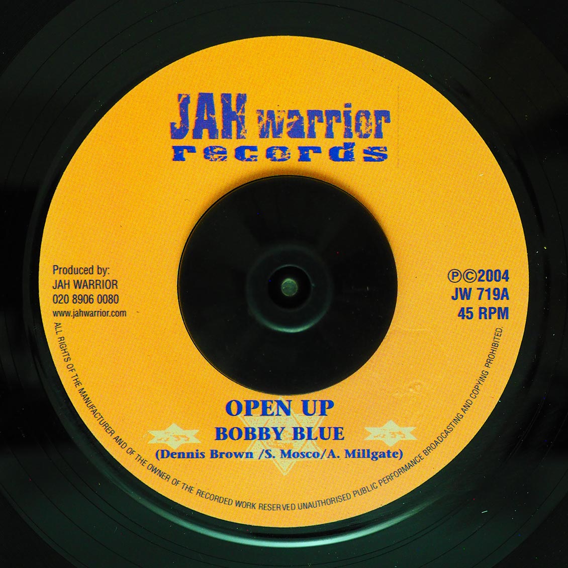 Bobby B Lue - Open Up  /  Jah Warrior - Dub Up - 7"