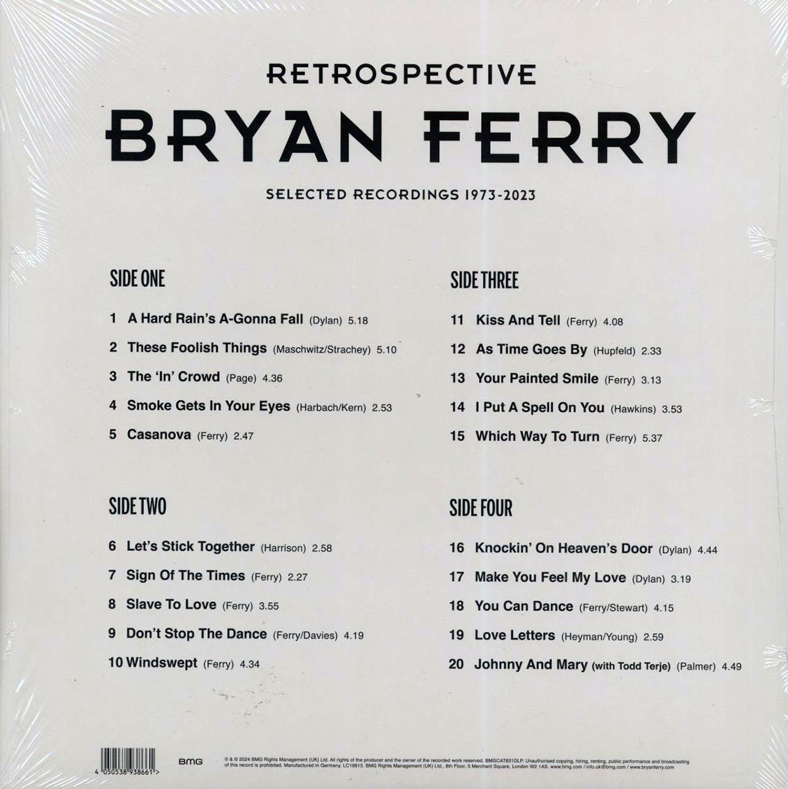 Bryan Ferry - Retrospective: Selected Recordings 1973-2023 (2xLP) (180g) (remastered) - Vinyl LP, LP