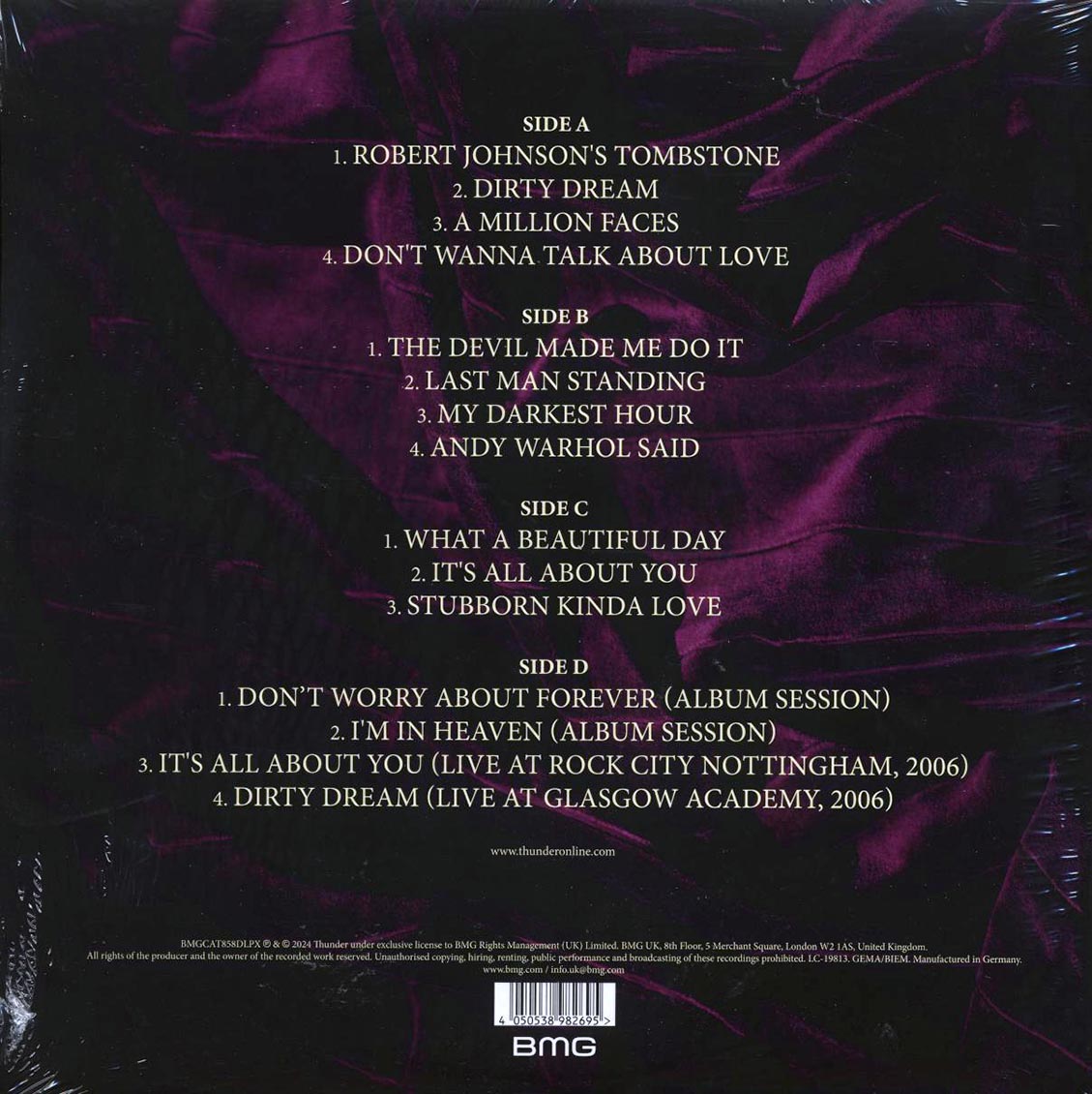 Thunder - Robert Johnson's Tombstone (+4 bonus tracks) (2xLP) (red/purple vinyl) - Vinyl LP, LP