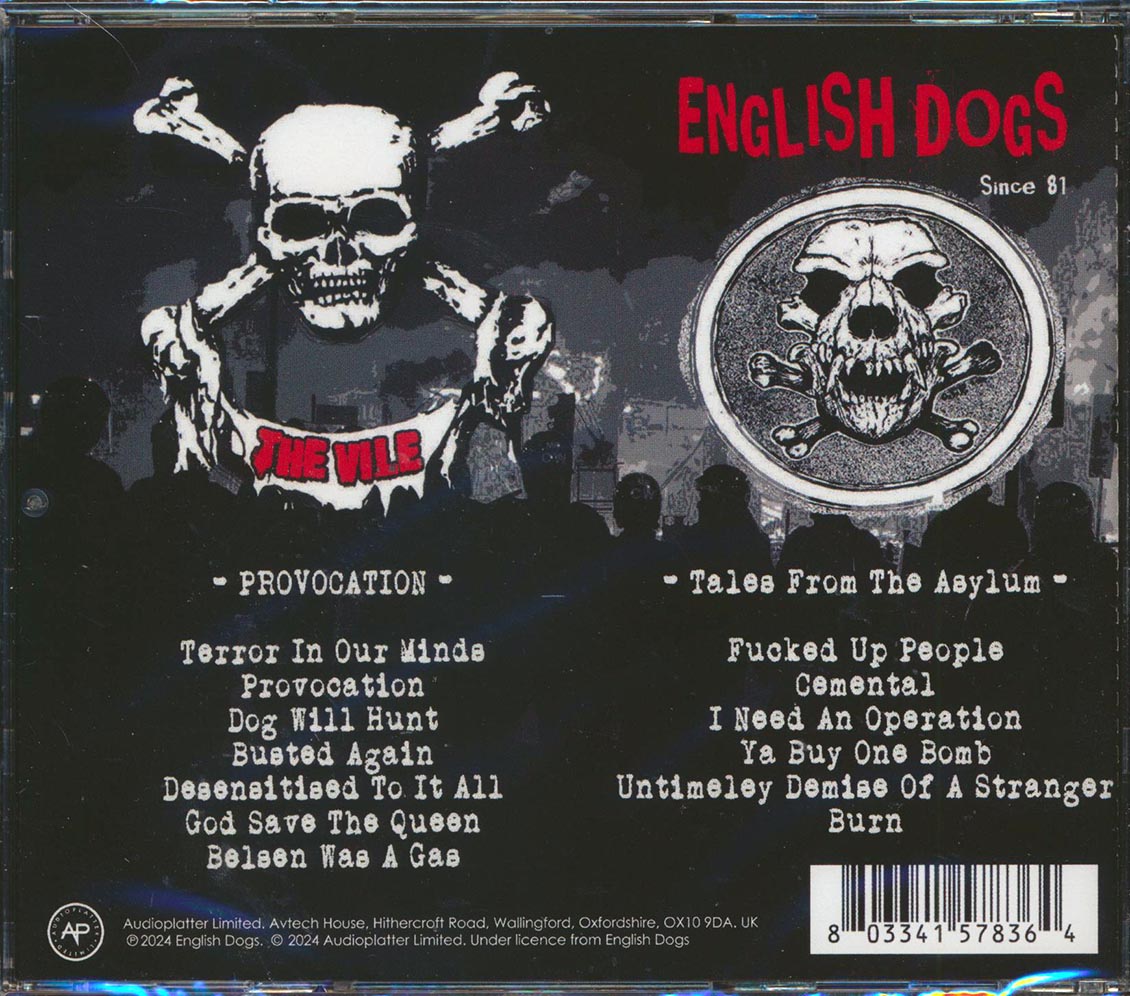 English Dogs, The Vile - Tales From The Asylum + Provocation (2 albums on 1 CD) - CD, CD