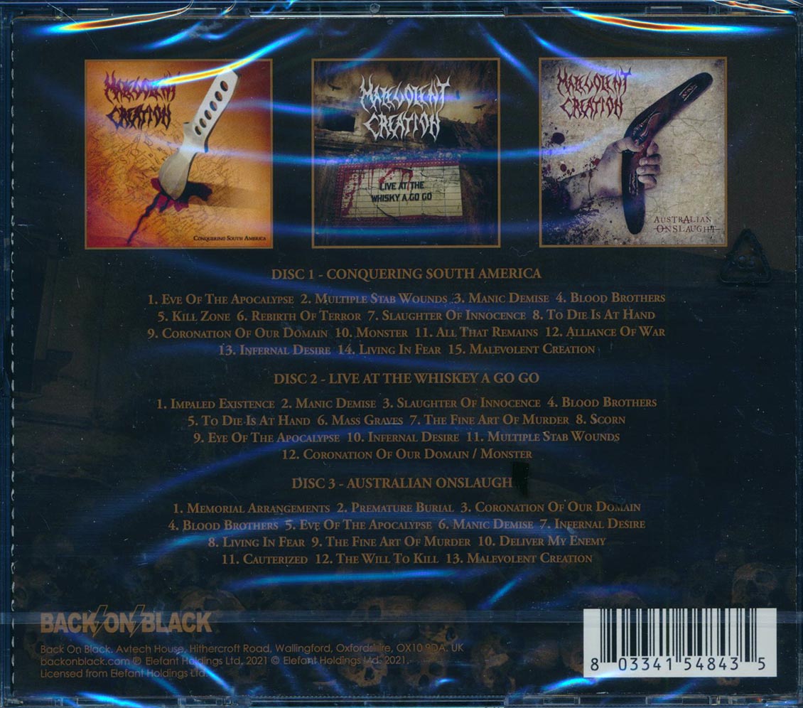 Malevolent Creation - Total Death Live! (3 albums on 2 CDs) (40 tracks) (3xCD) - CD, CD