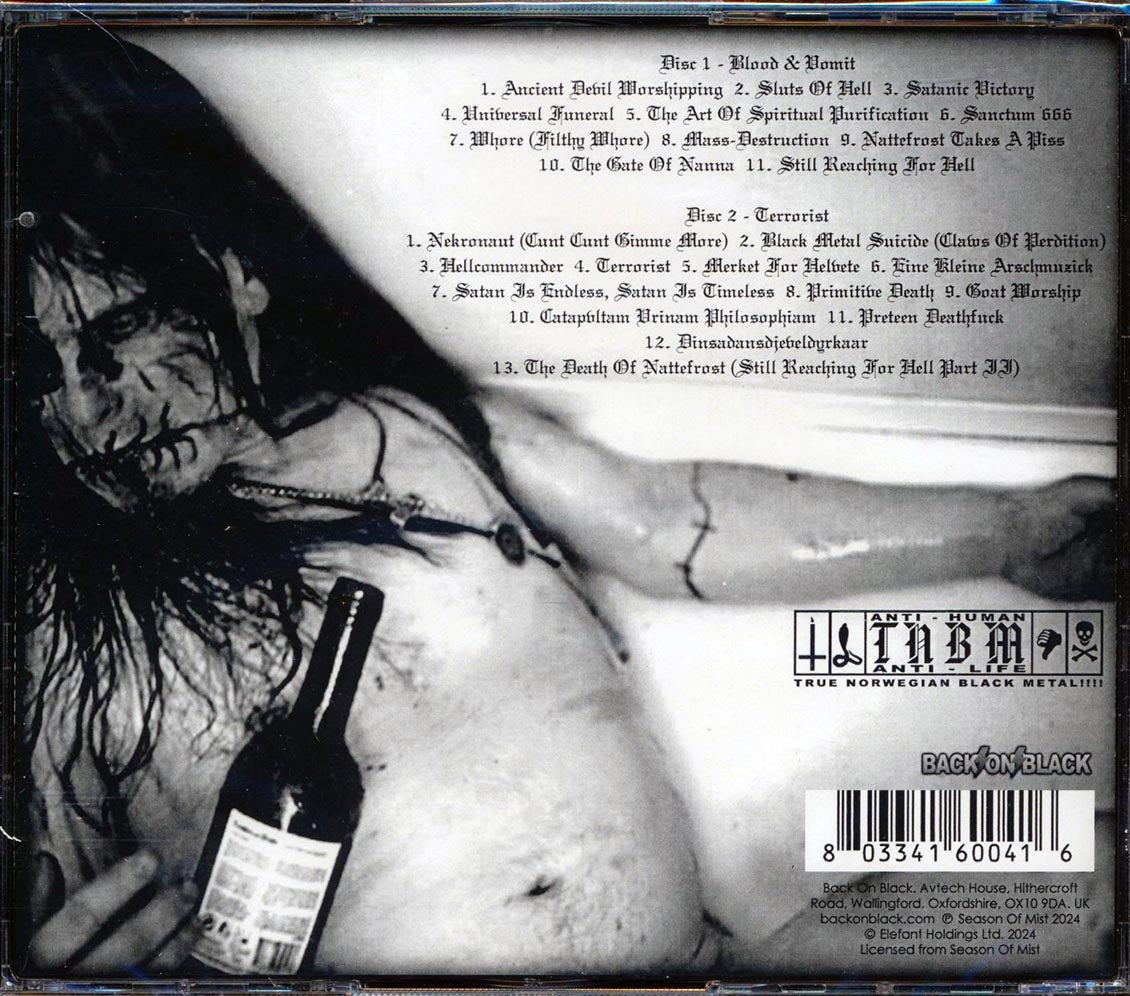 Nattefrost - Blood & Vomit + Terrorist (2 albums on 2 CDs) (24 tracks) (2xCD) - CD, CD