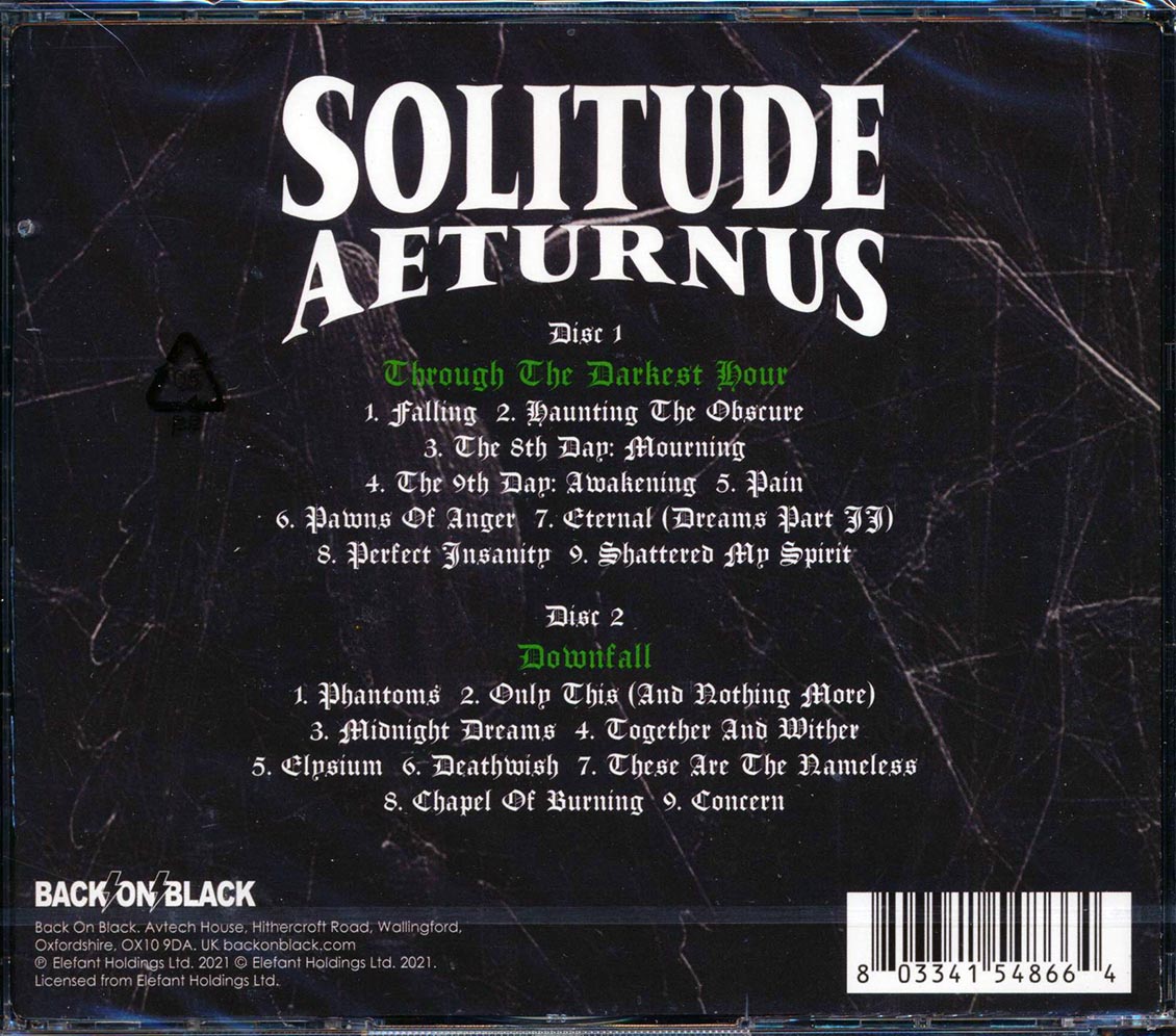 Solitude Aeturnus - Through The Darkest Hour + Downfall (2 albums on 2 CDs) (2xCD) - CD, CD