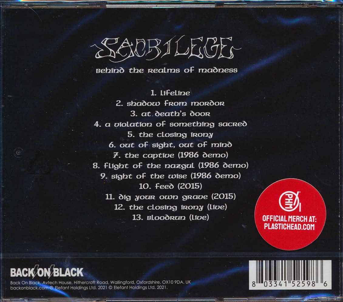 Sacrilege - Behind The Realms Of Madness - CD, CD