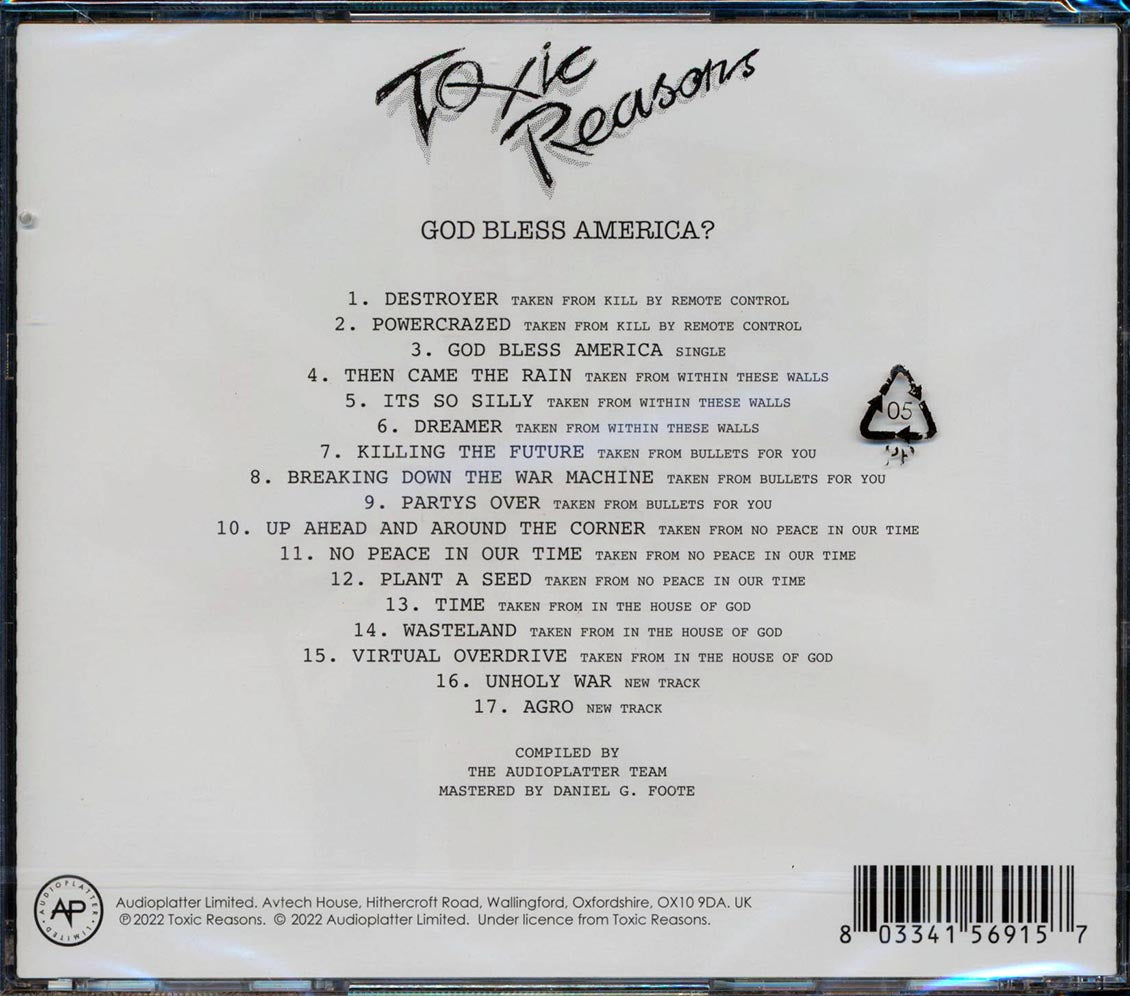 Toxic Reasons - God Bless America? - CD, CD