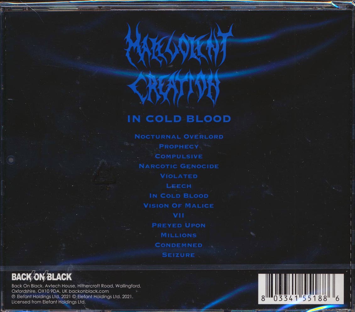 Malevolent Creation - In Cold Blood - CD, CD