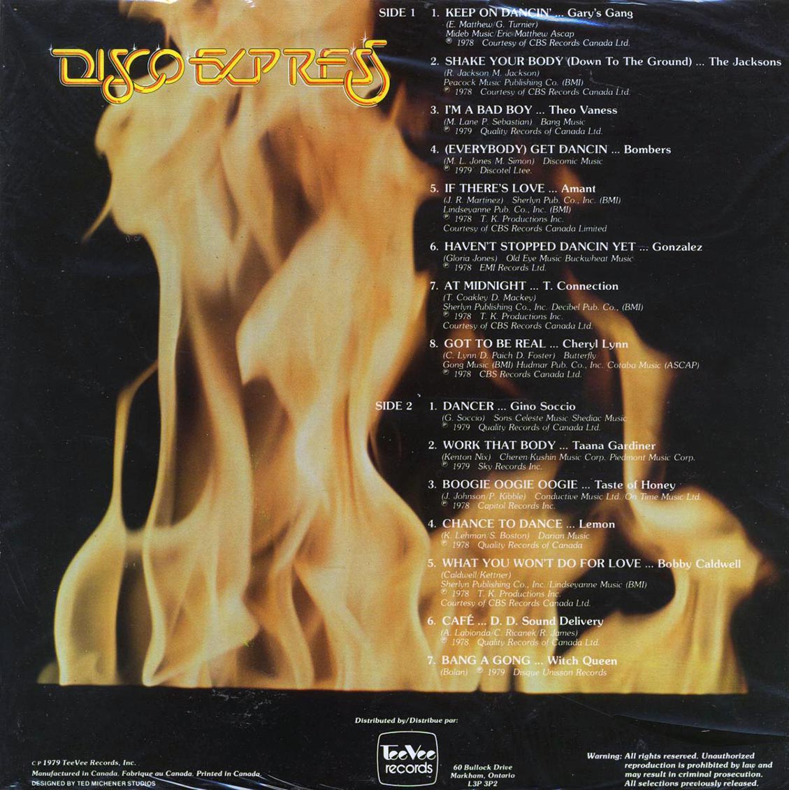 The Jacksons, Taste Of Honey, T Connection, Bombers, Witch Queen, Etc. - Red Hot Disco Express (die-cut jacket) (red vinyl) - Vinyl LP, LP