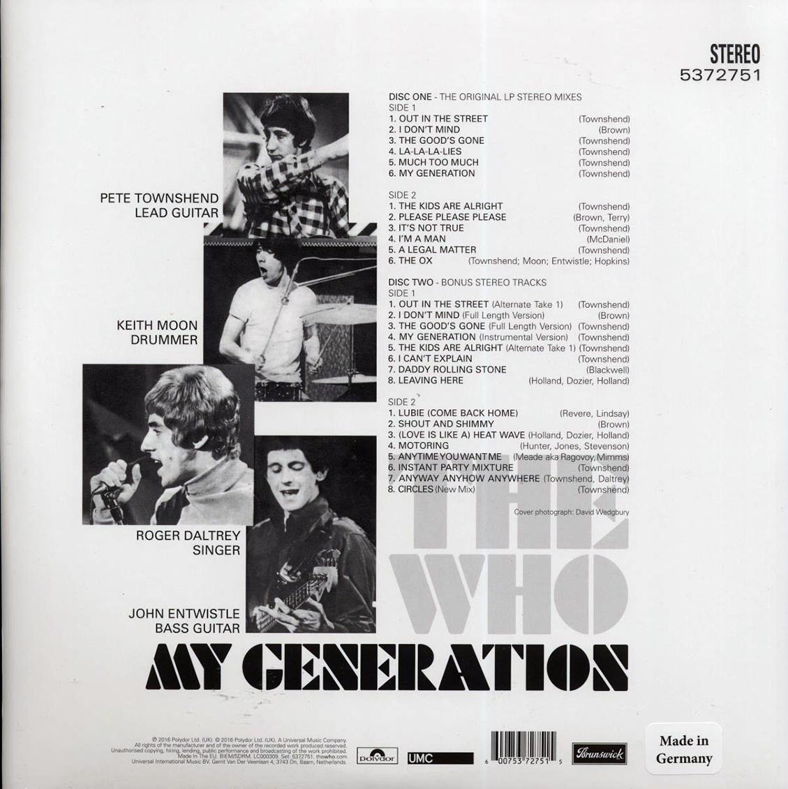 The Who - My Generation: Deluxe Edition 14 Bonus Tracks (+14 bonus tracks) (2xLP) (remastered) - Vinyl LP, LP