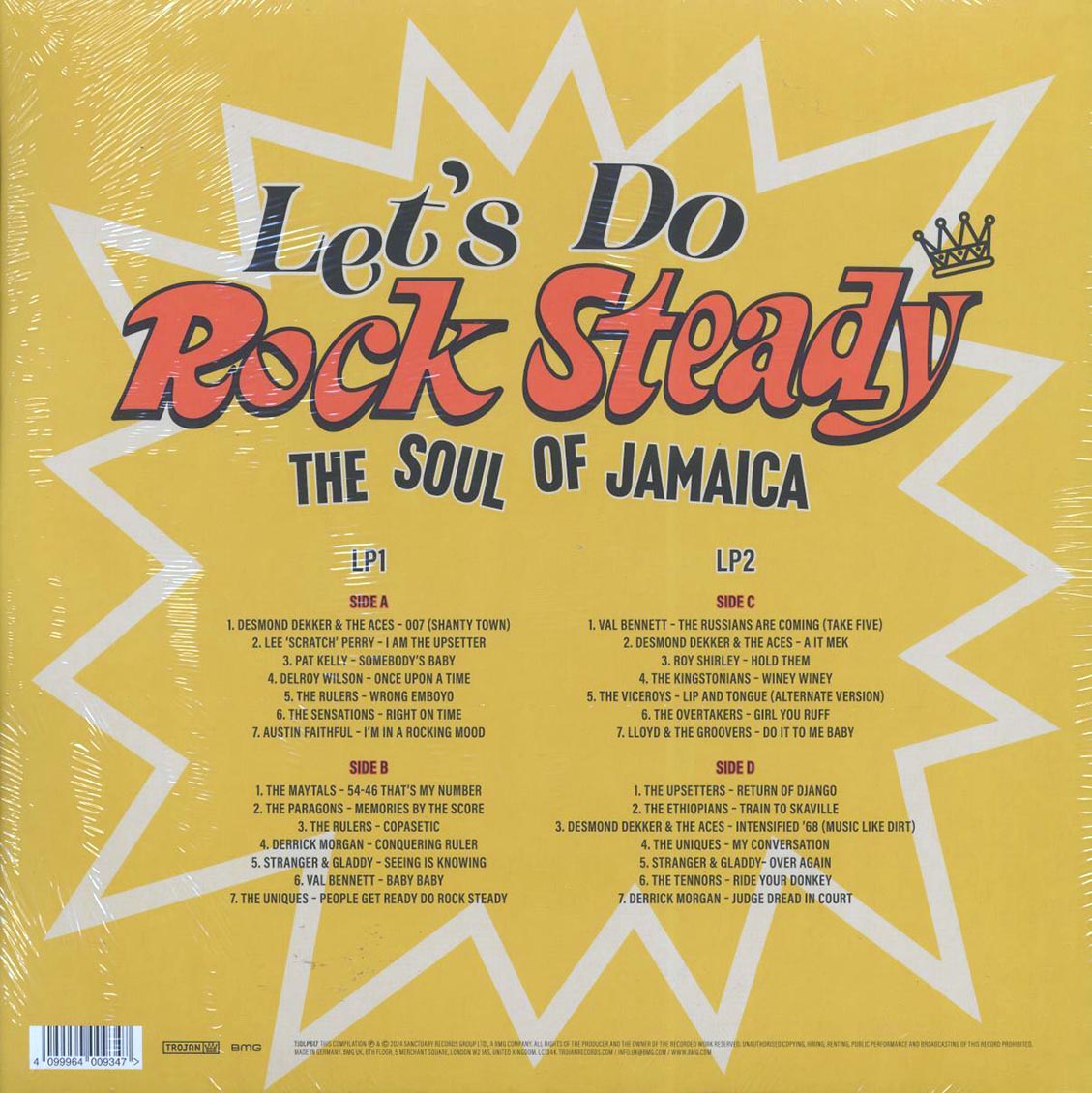 Lee Perry, Desmond Dekker, Toots & The Maytals, The Tennors, The Ethiopians, Etc. - Let's Do Rock Steady: The Soul Of Jamaica (28 tracks) (2xLP) - Vinyl LP, LP