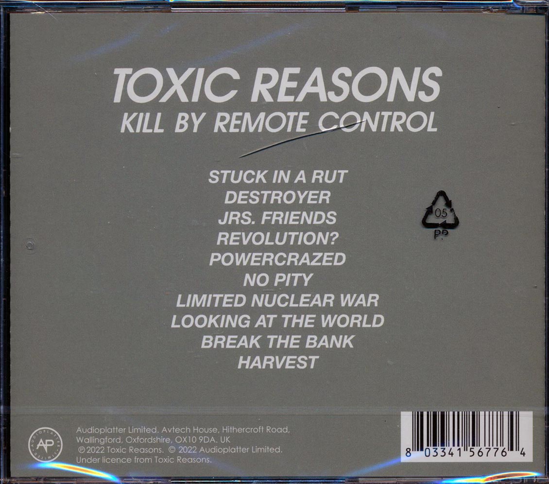 Toxic Reasons - Kill By Remote Control - CD, CD