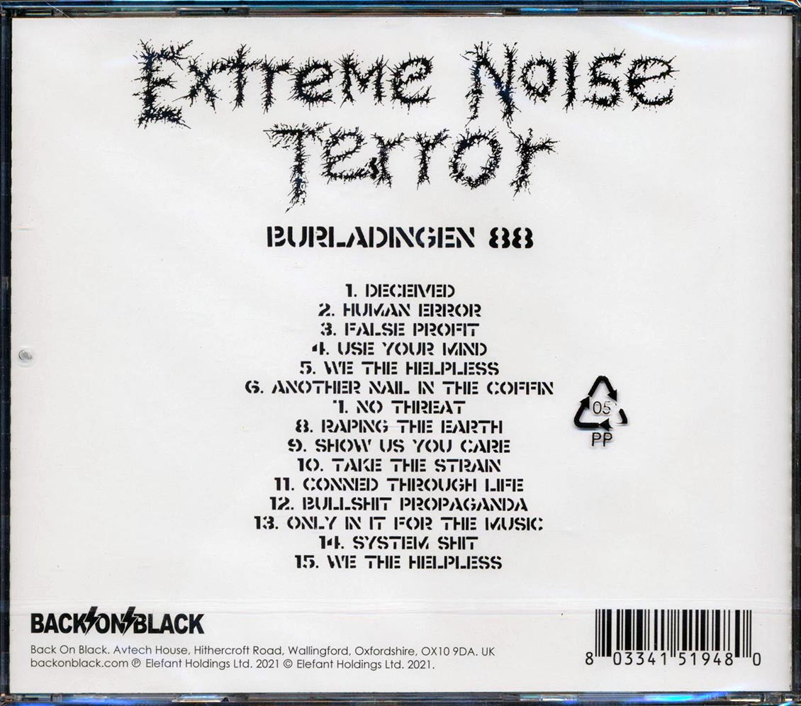 Extreme Noise Terror - Burladingen 88 - CD, CD