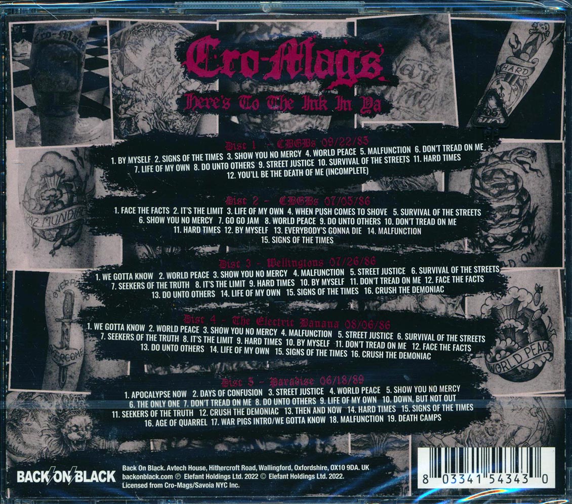 Cro-Mags - Here's To The Ink Of Ya (78 tracks) (5xCD) - CD, CD