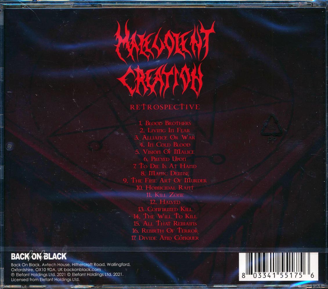 Malevolent Creation - Retrospective - CD, CD