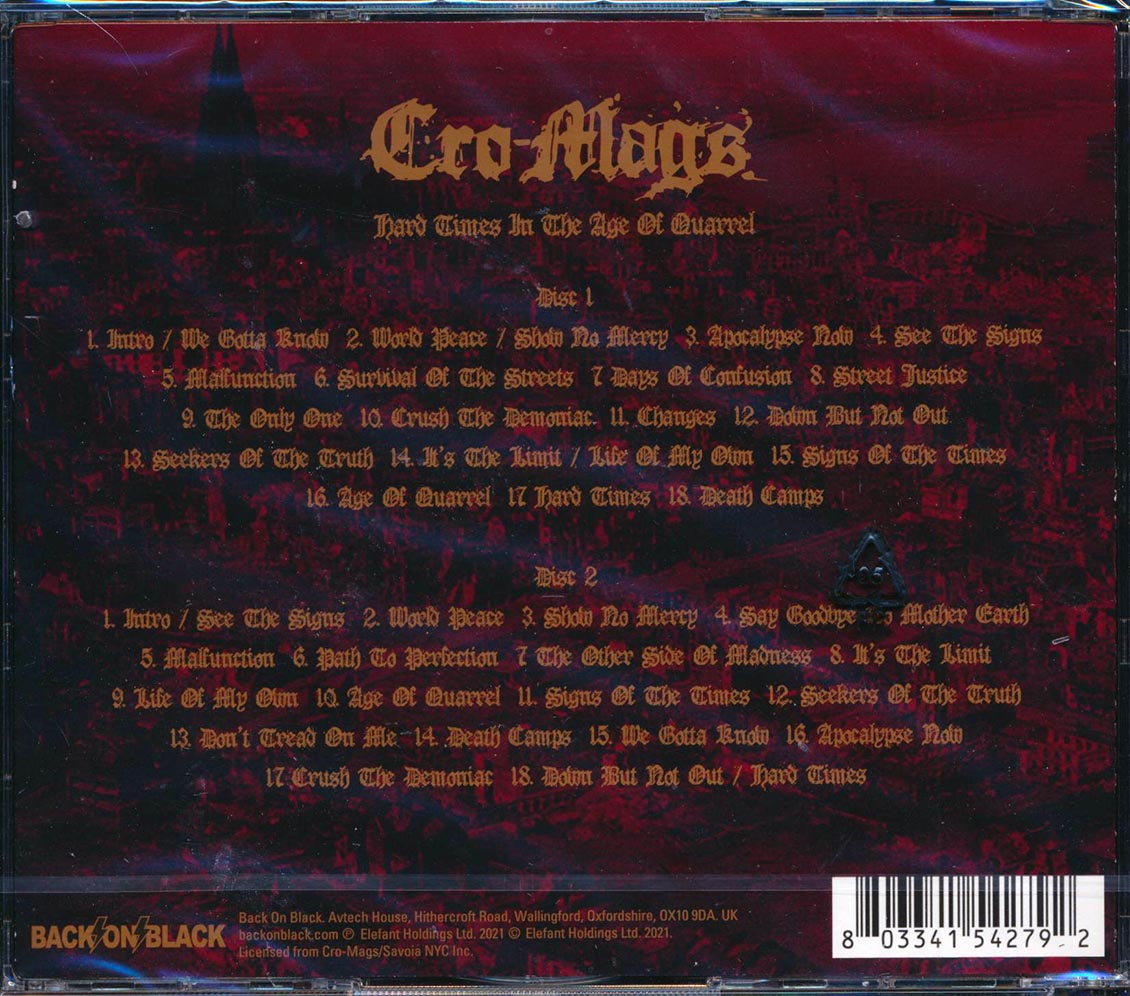 Cro-Mags - Hard Times In The Age Of Quarrel (36 tracks) (2xCD) - CD, CD