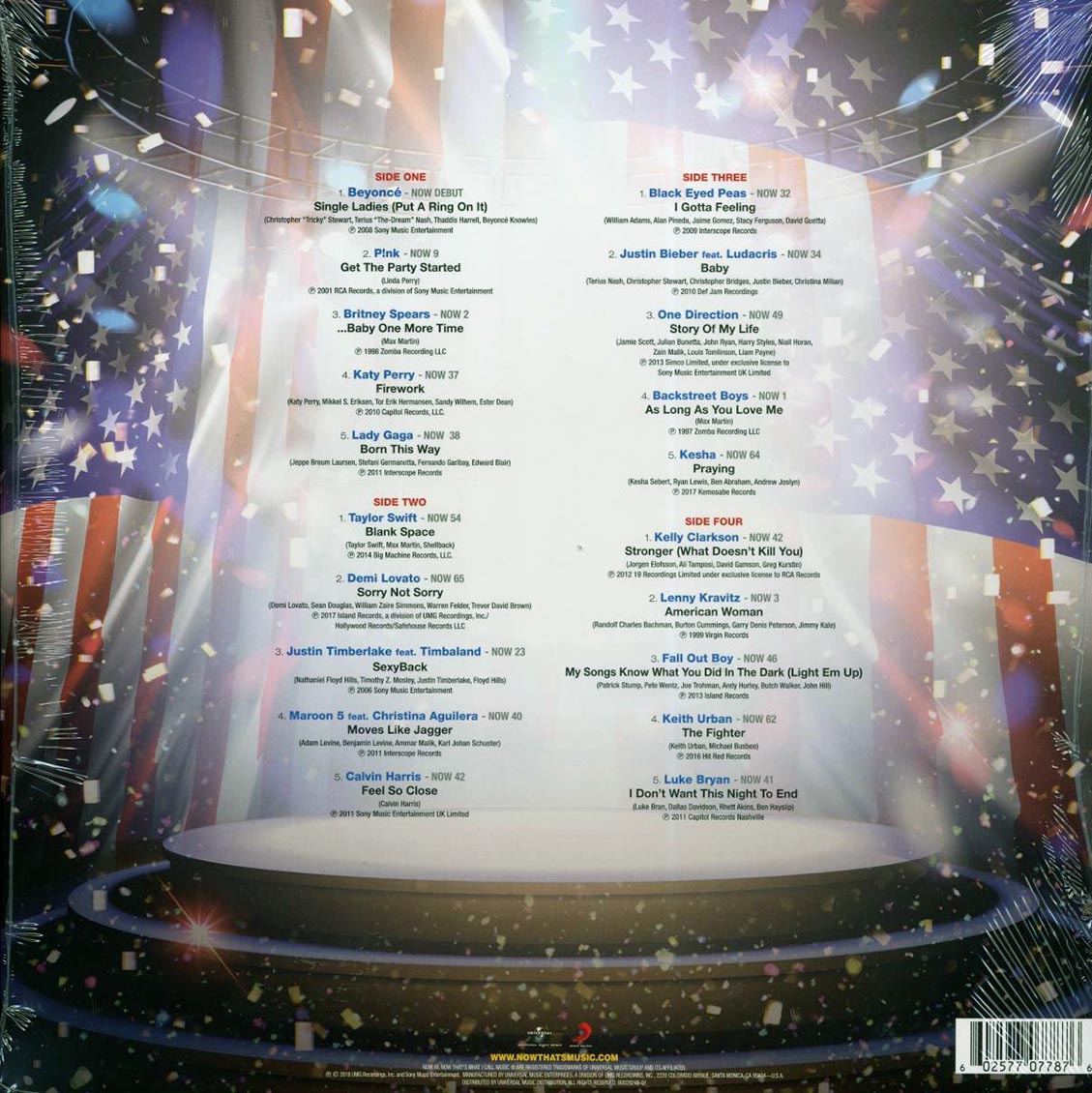 Taylor Swift, Beyonce, Katy Perry, Britney Spears, Lenny Kravitz, Kelly Clarkson, Etc. - Now That's What I Call Music! 20th Anniversary Volume 1 (20 tracks) (ltd. ed.) (2xLP) (red/blue vinyl) - Vinyl LP, LP