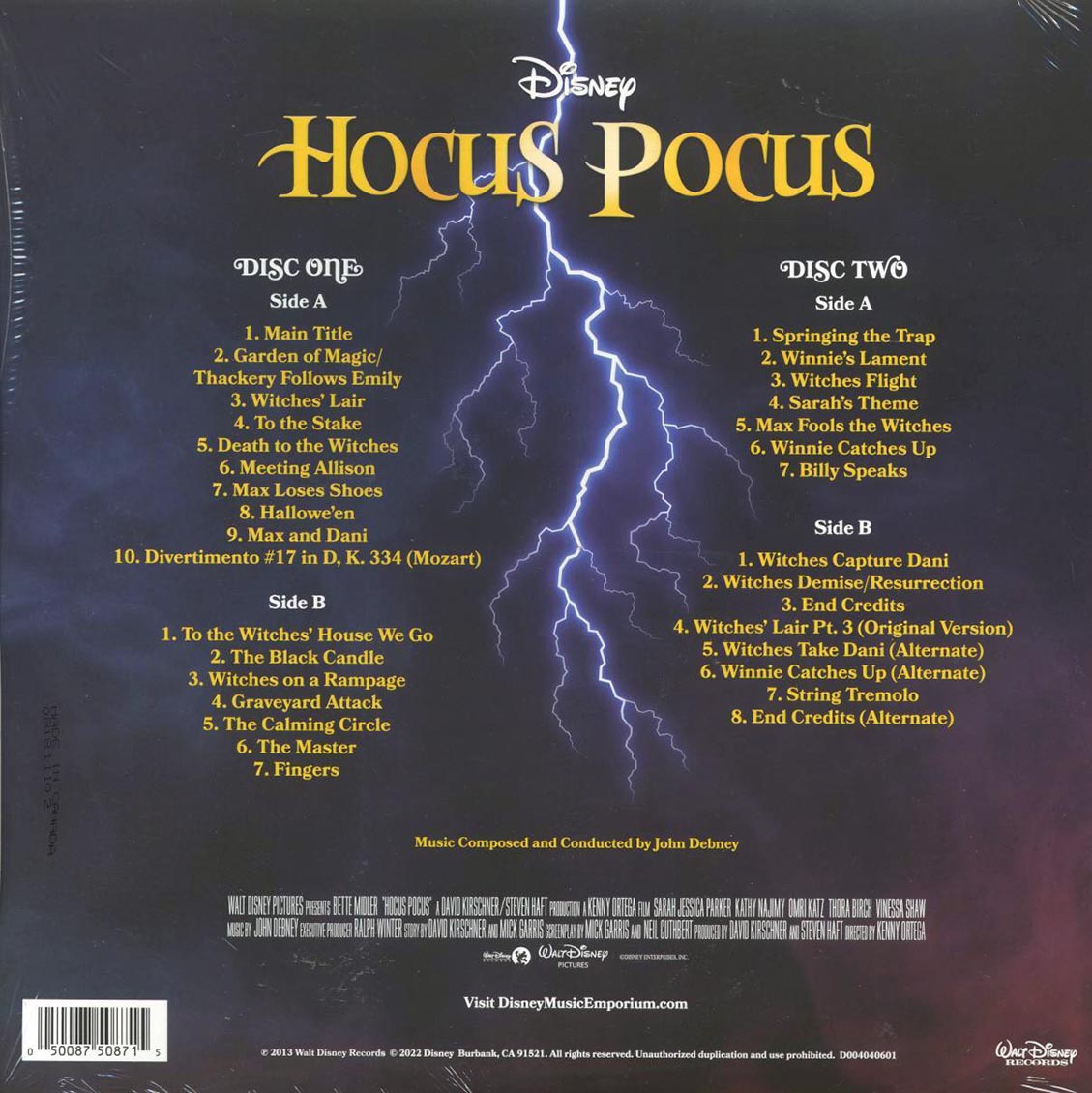 John Debney - Hocus Pocus Original Motion Picture Soundtrack (2xLP) (blue vinyl) - Vinyl LP, LP