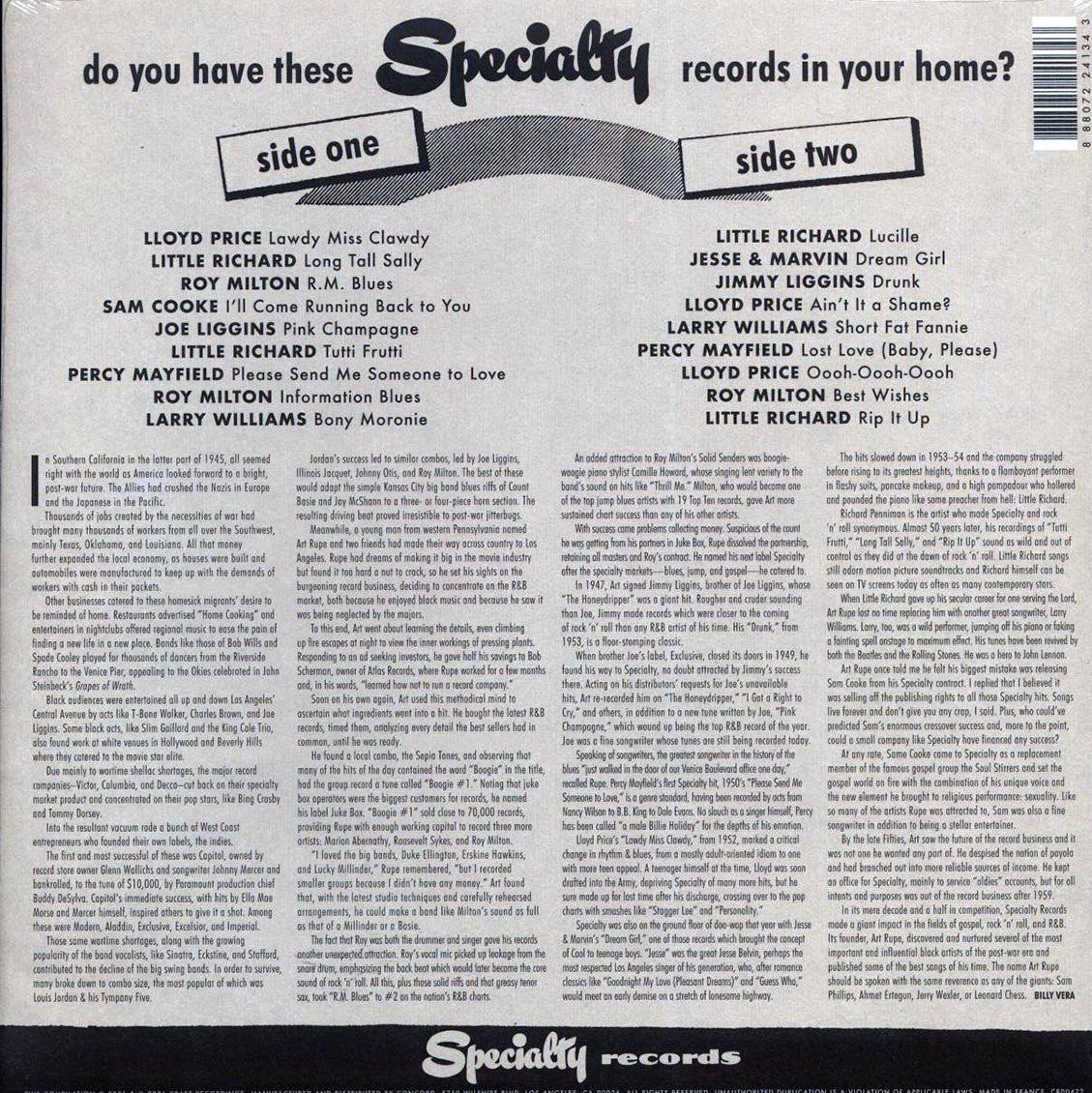 Little Richard, Lloyd Price, Joe Liggins, Roy Milton, Sam Cooke, Etc. - Rip It Up: The Best Of Specialty Records - Vinyl LP, LP