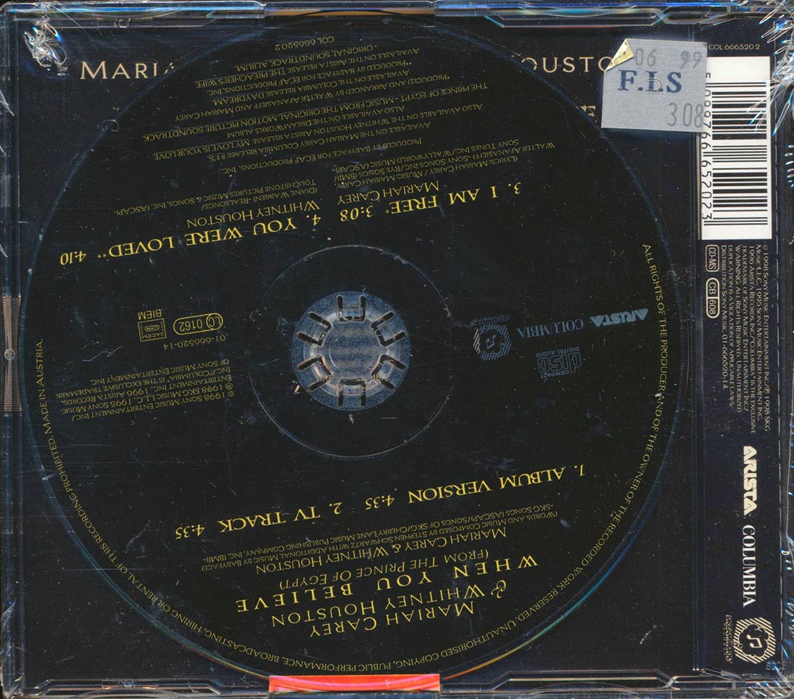 Mariah Carey, Whitney Houston - When You Believ: From The Prince Of Egypt - CD, CD