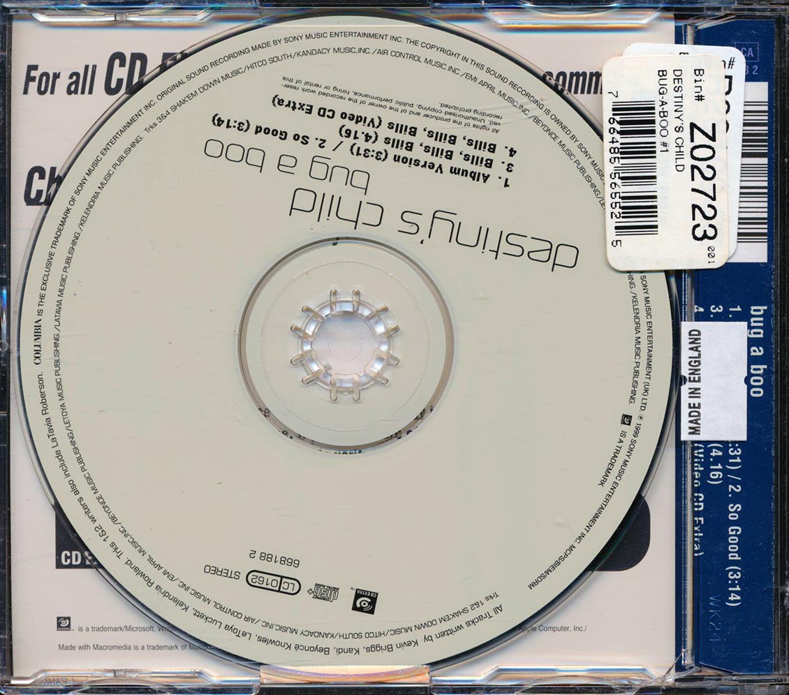 Destiny's Child - Bug A Boo - CD, CD