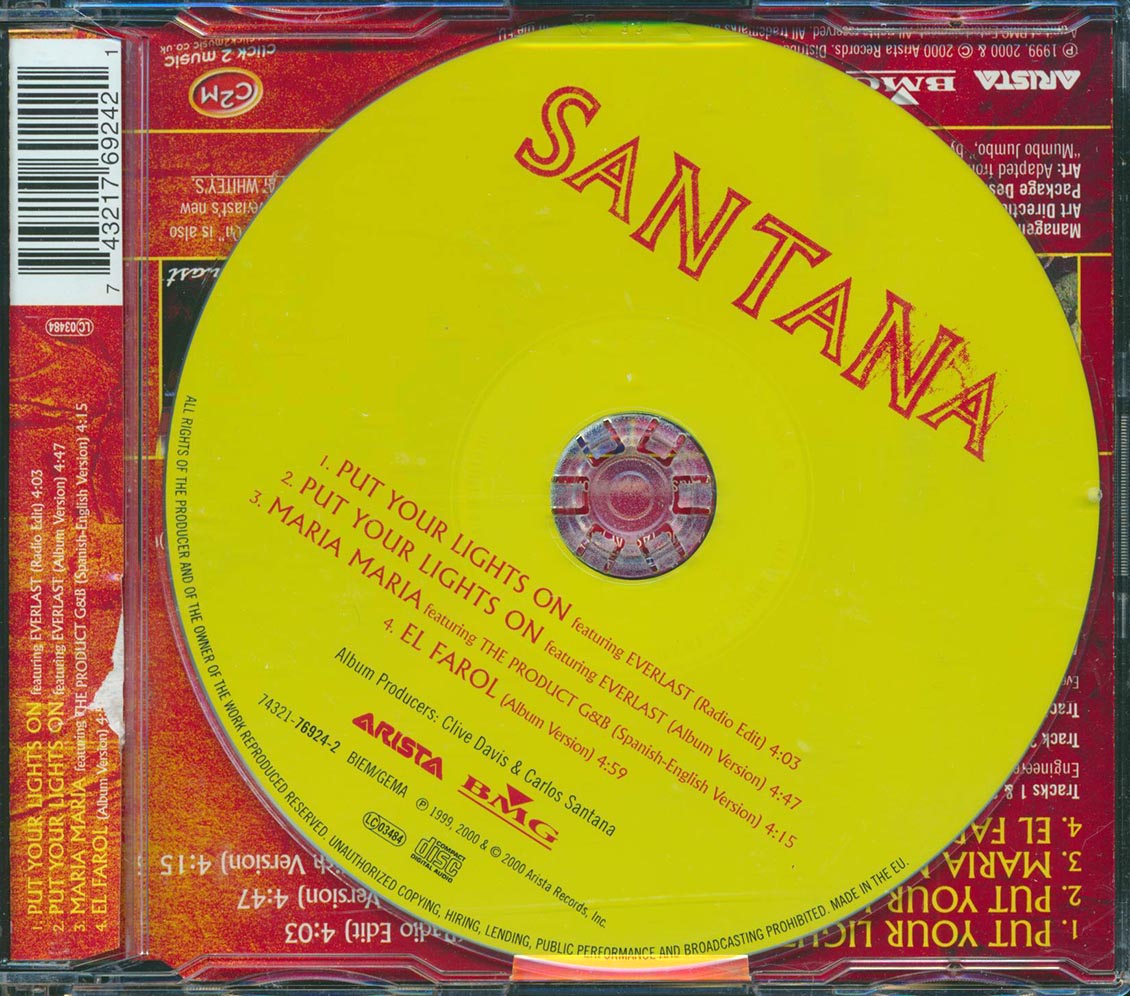 Santana, Everlast - Put Your Lights On - CD, CD